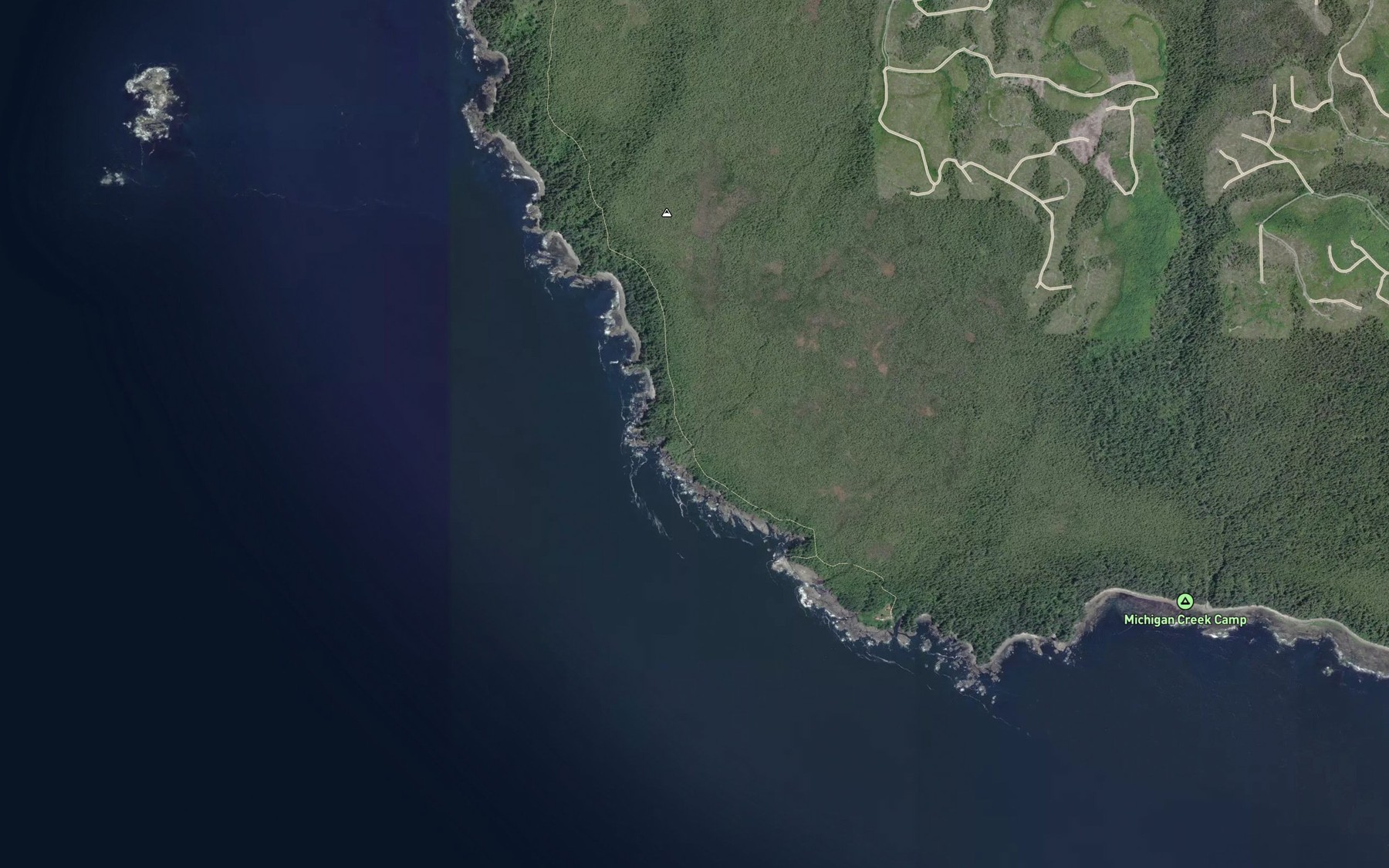 Satellite map of the Black River