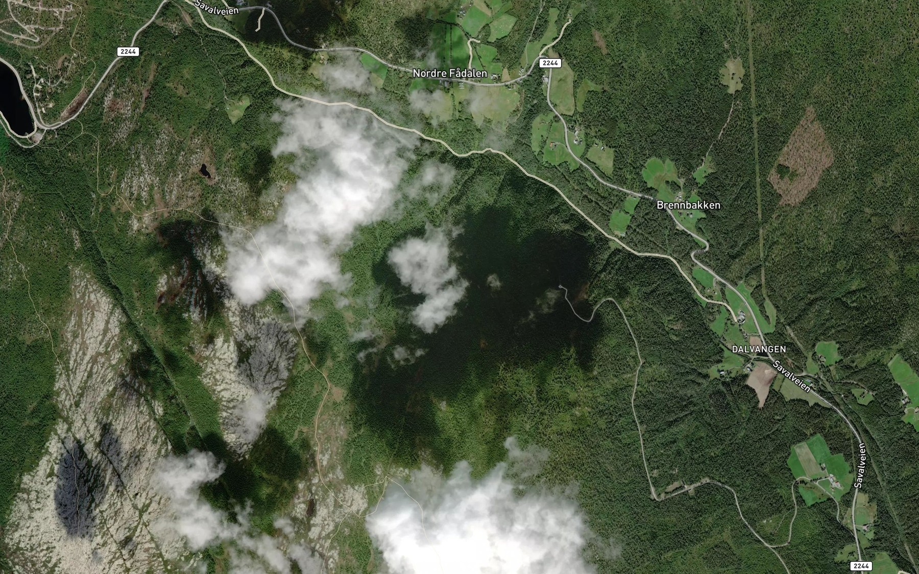 Satellite map of the Bjorkasbekken