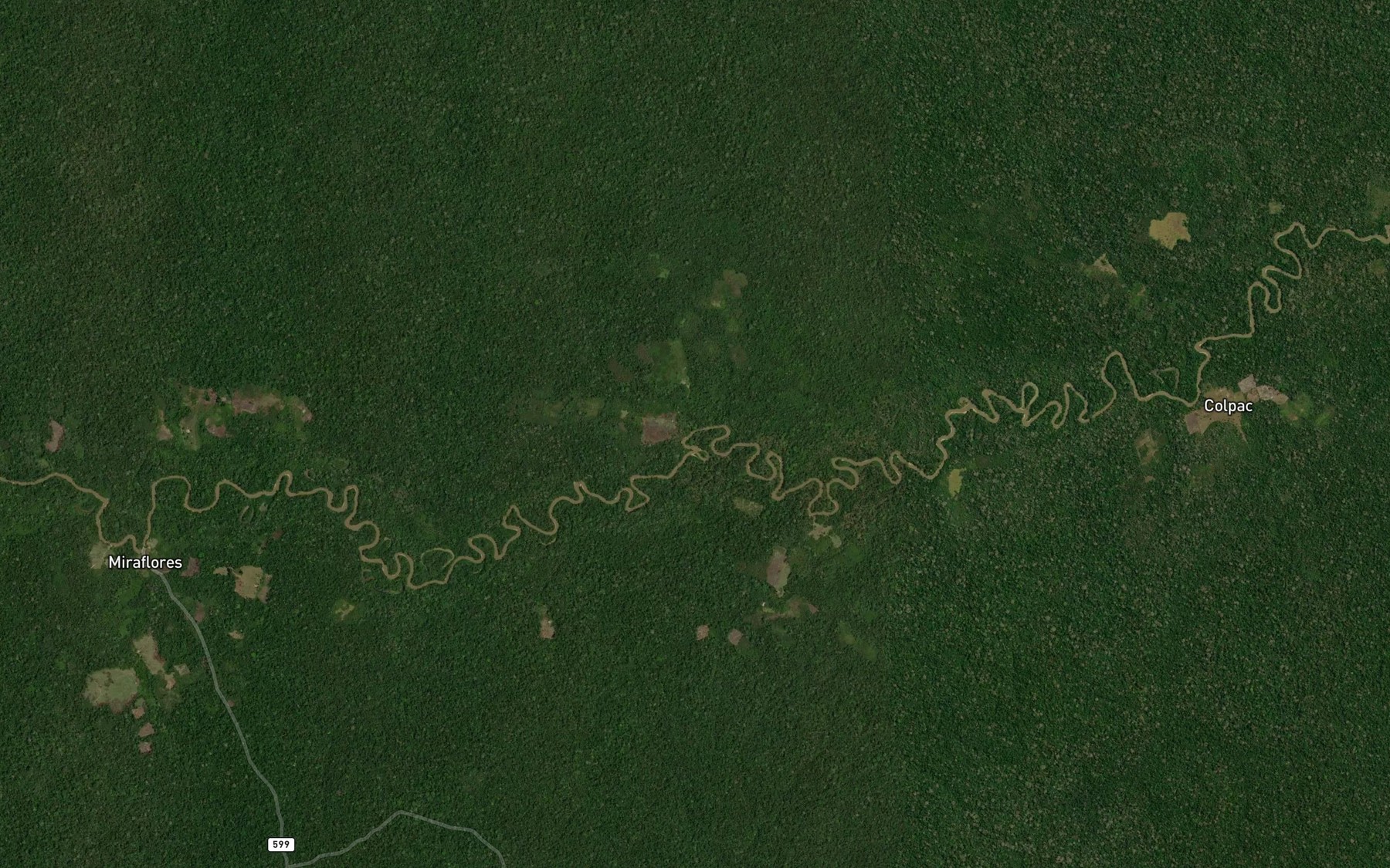 Satellite map of the Quebrada Tonico