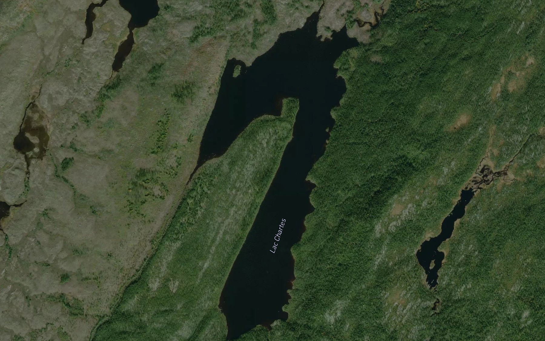 Satellite map of the Lac Chartes