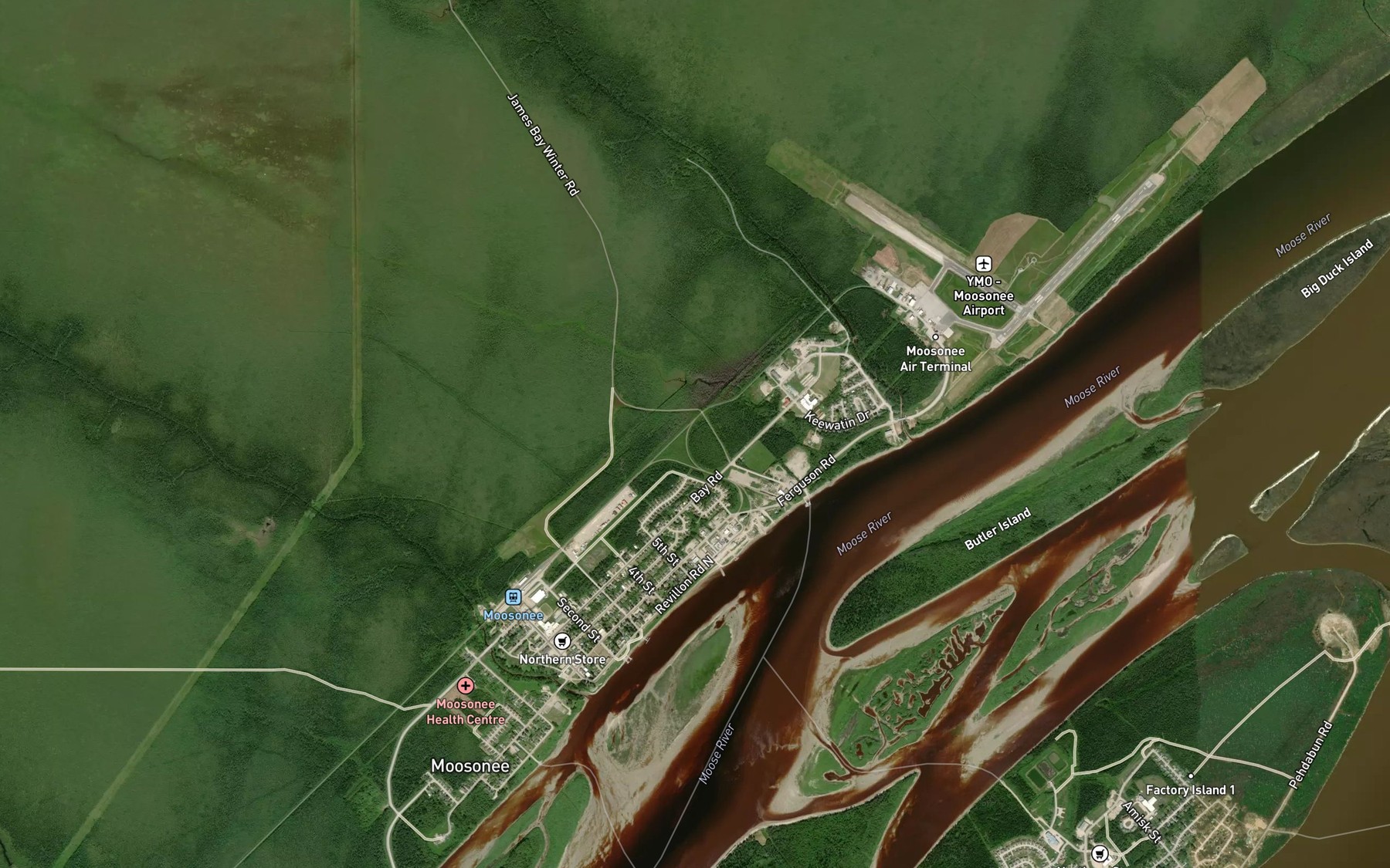 Satellite map of the Butler Creek