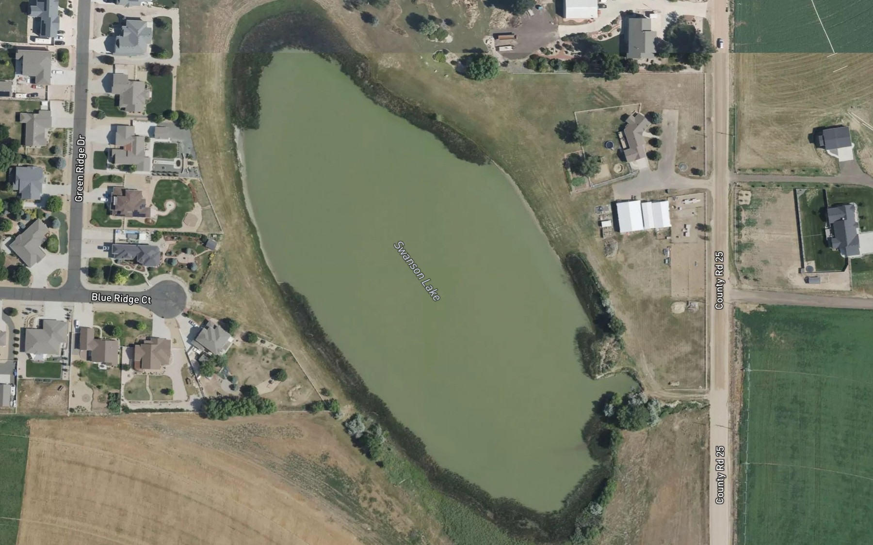 Satellite map of the Swanson Lake