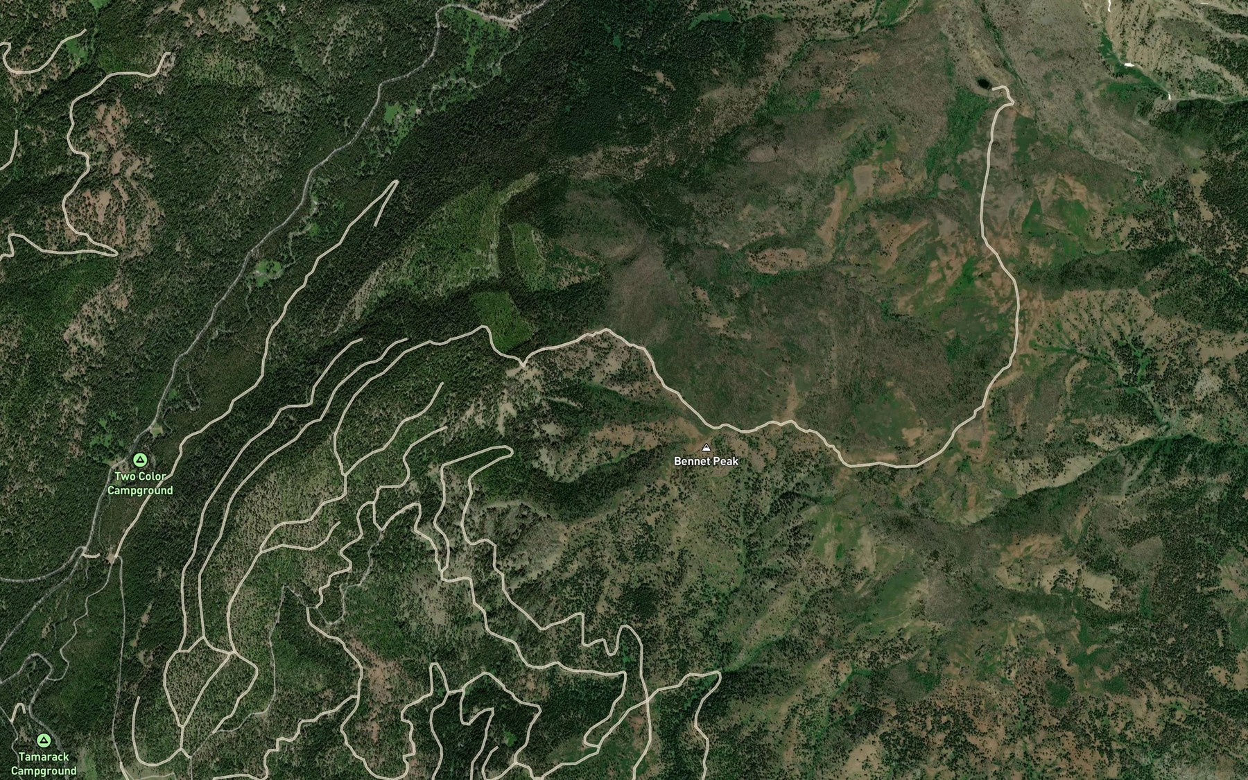 Satellite map of the Lookout Spring