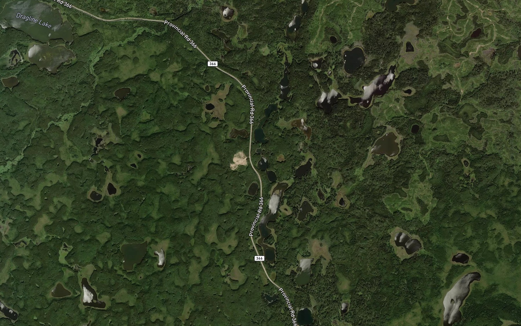 Satellite map of the Chain Lakes
