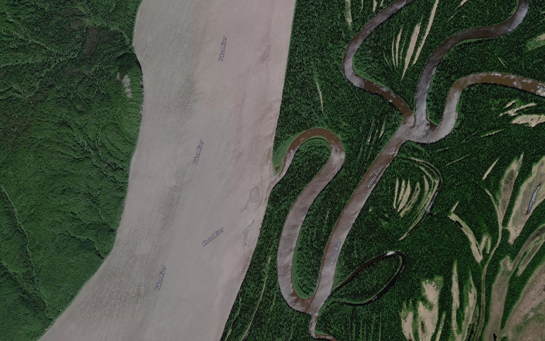 Satellite map of the Khotol River