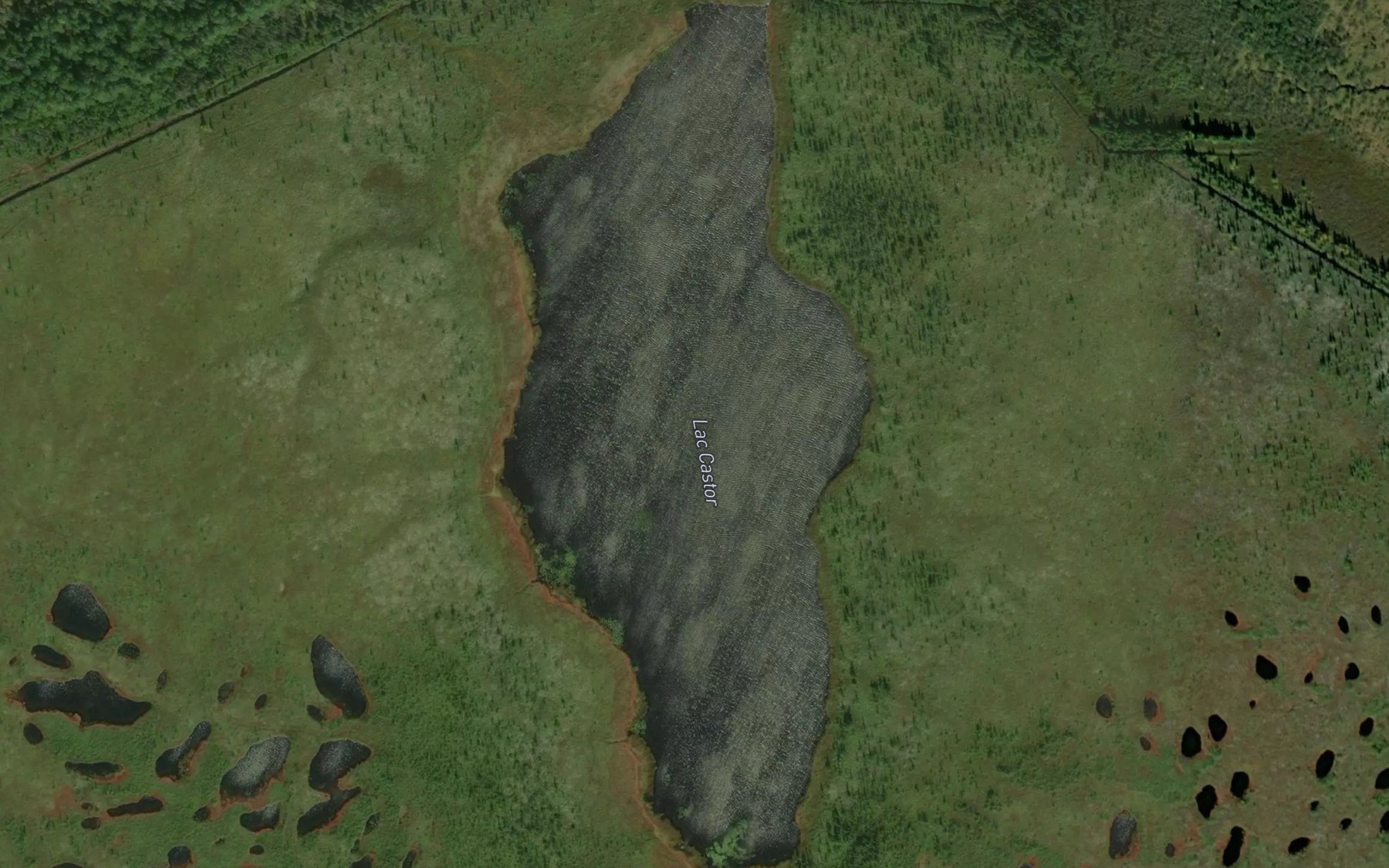 Satellite map of the Lac Castor