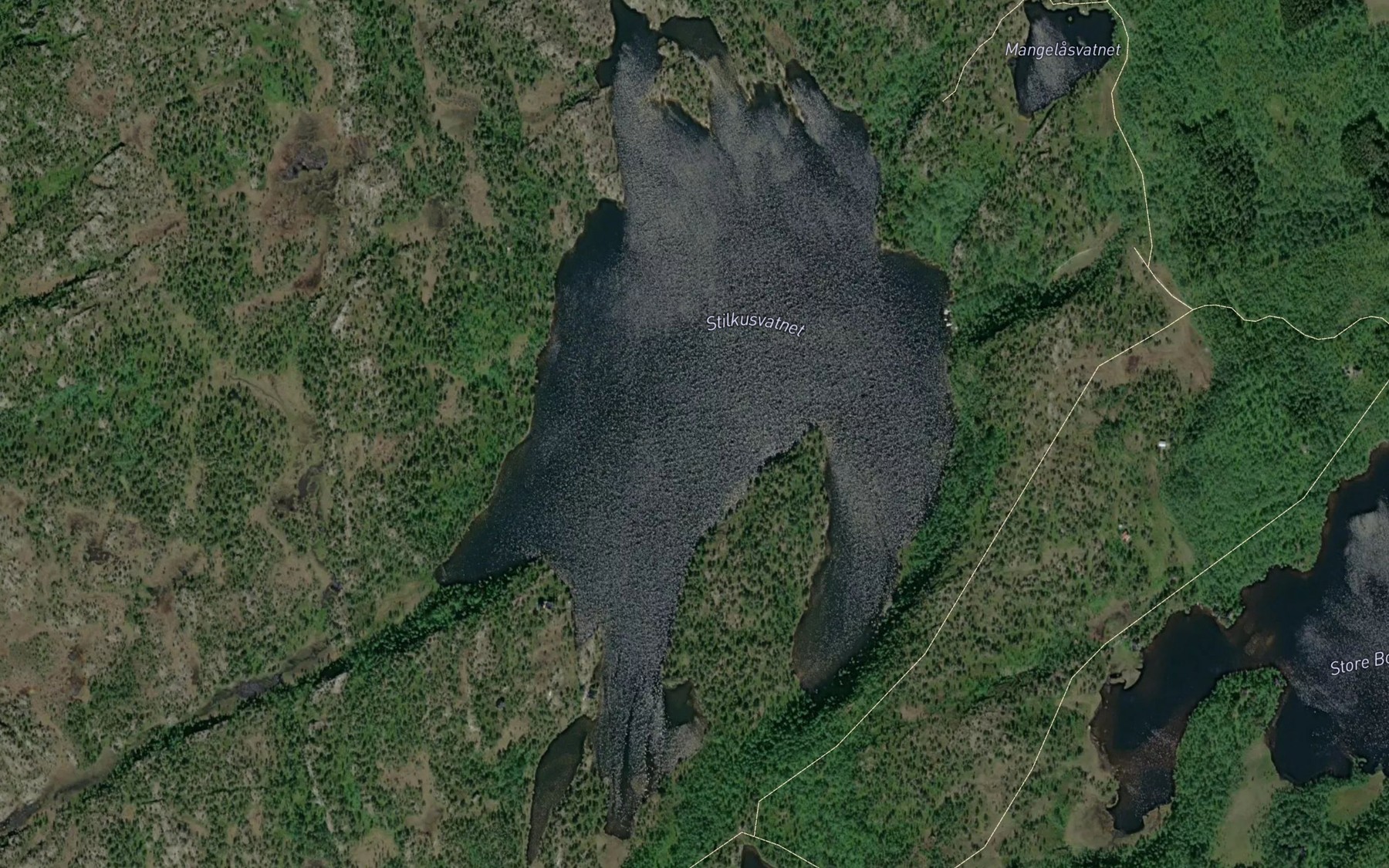 Satellite map of the Stilkusvatnet