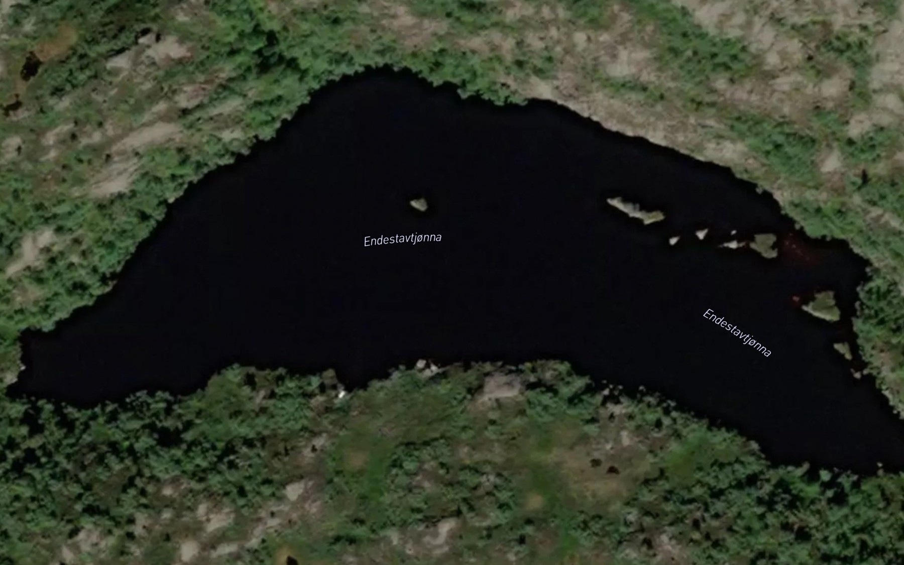 Satellite map of the Endestavtjonna