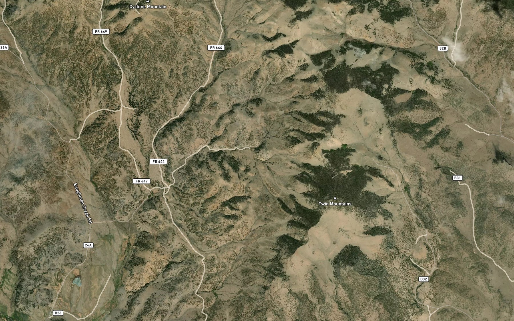 Satellite map of the Sunday Spring