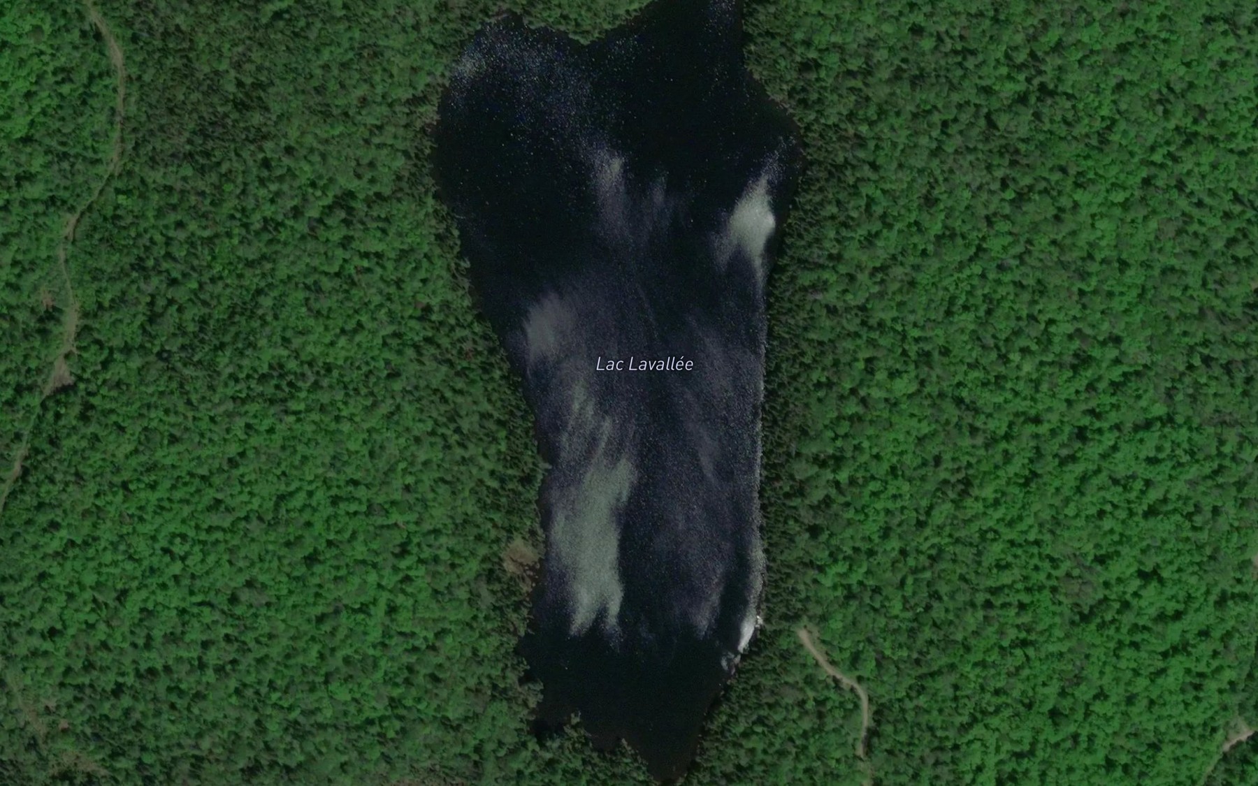 Satellite map of the Lac Lavallee