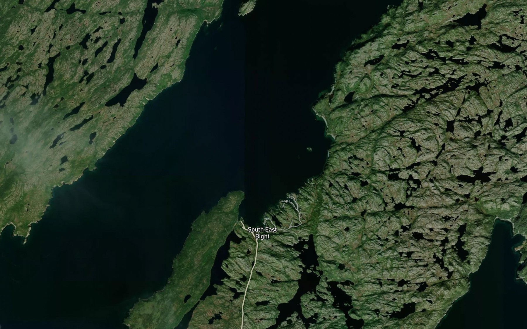 Satellite map of the South East Bight