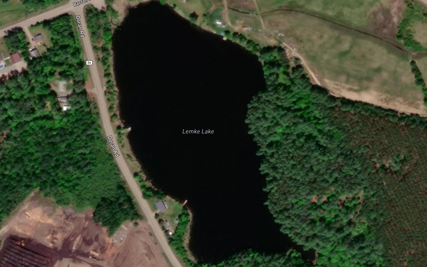 Satellite map of the Lemke Lake