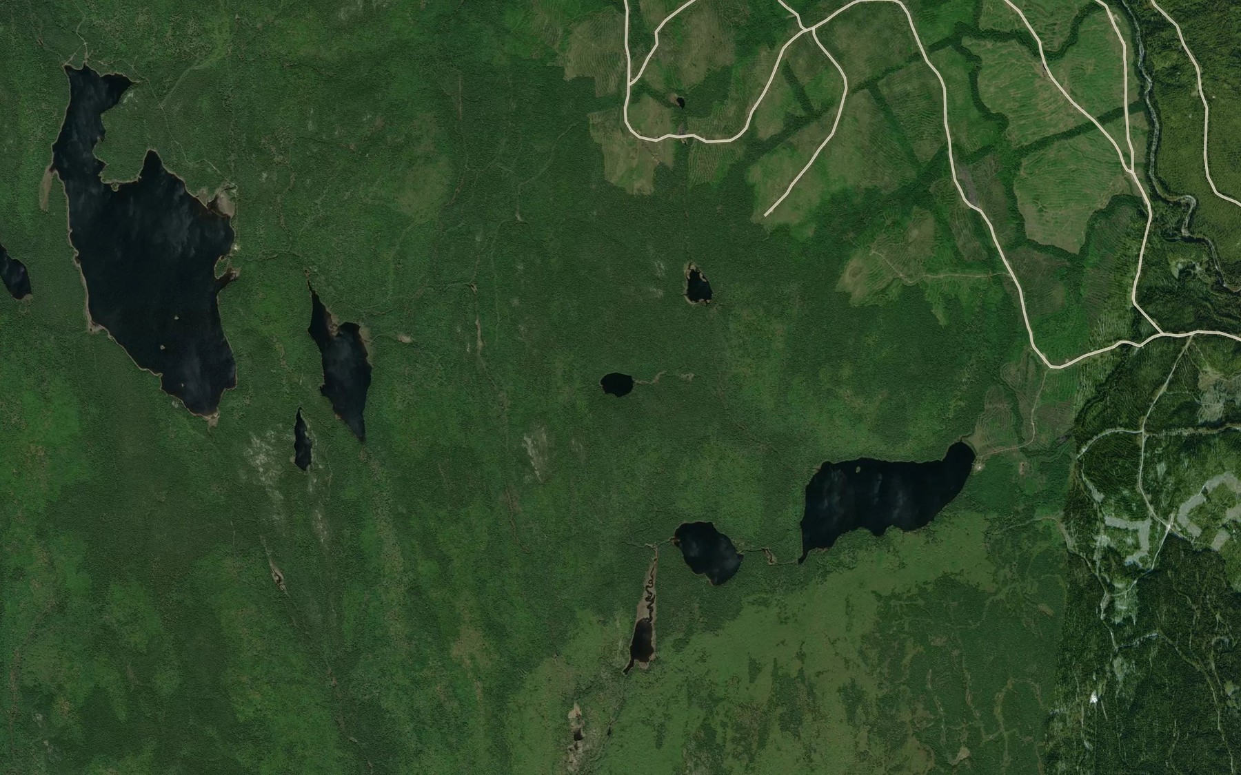 Satellite map of the Lac Cantin