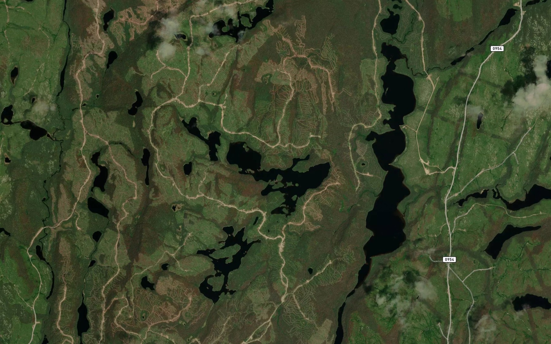 Satellite map of the Lac Awashish