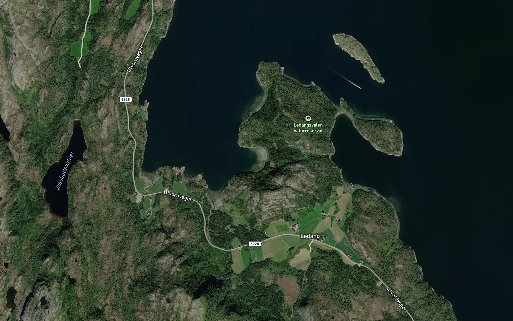 Satellite map of the Buvika