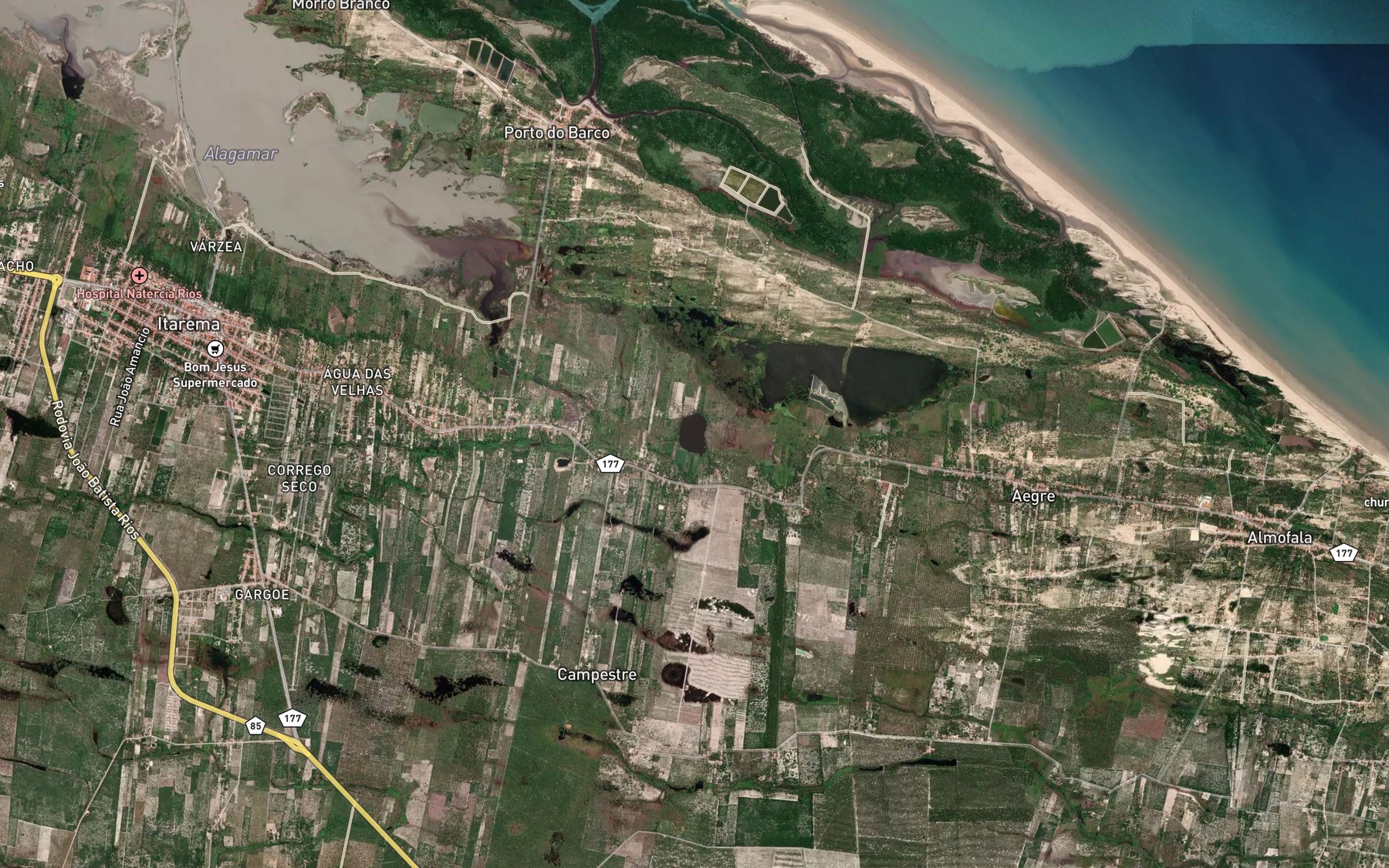 Satellite map of the Lagoa do Moreira