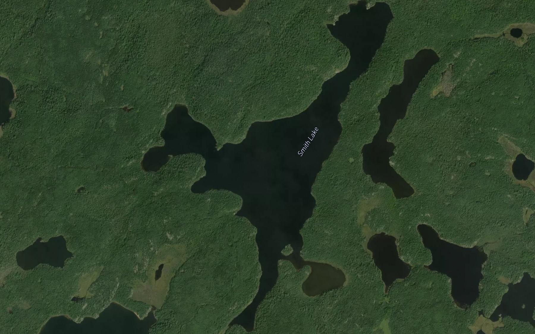 Satellite map of the Smith Lake
