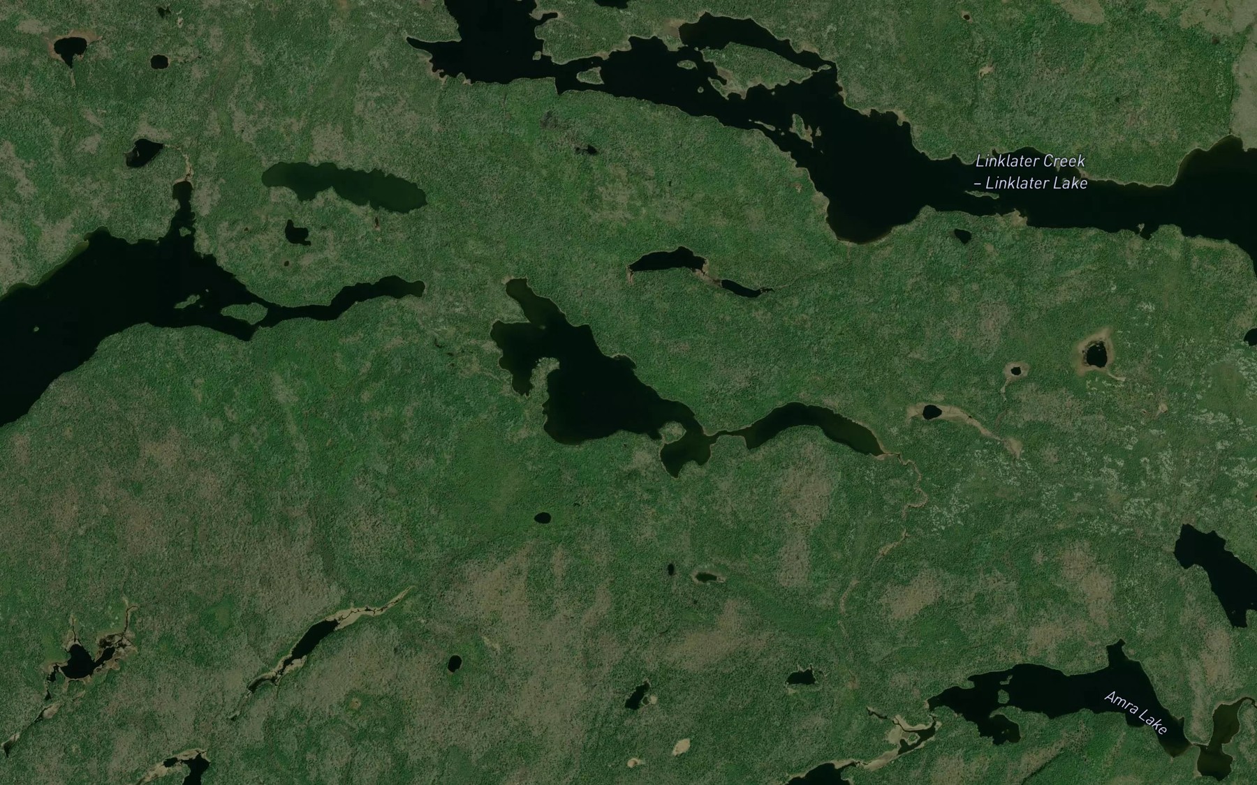 Satellite map of the Rhodes Lake