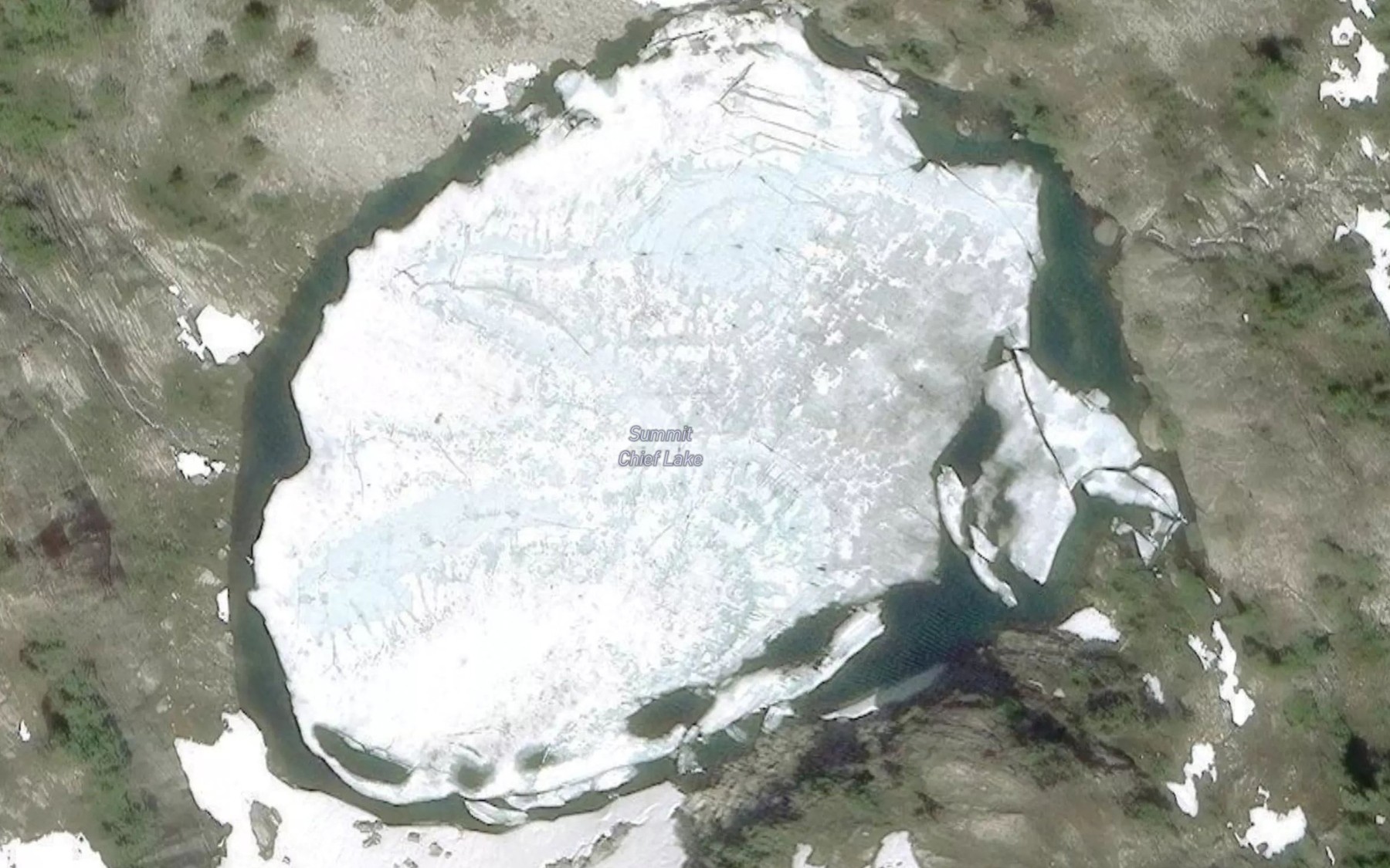 Satellite map of the Summit Chief Lake