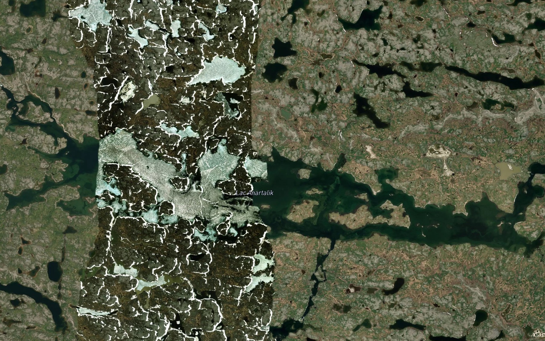 Satellite map of the Lac Anartalik
