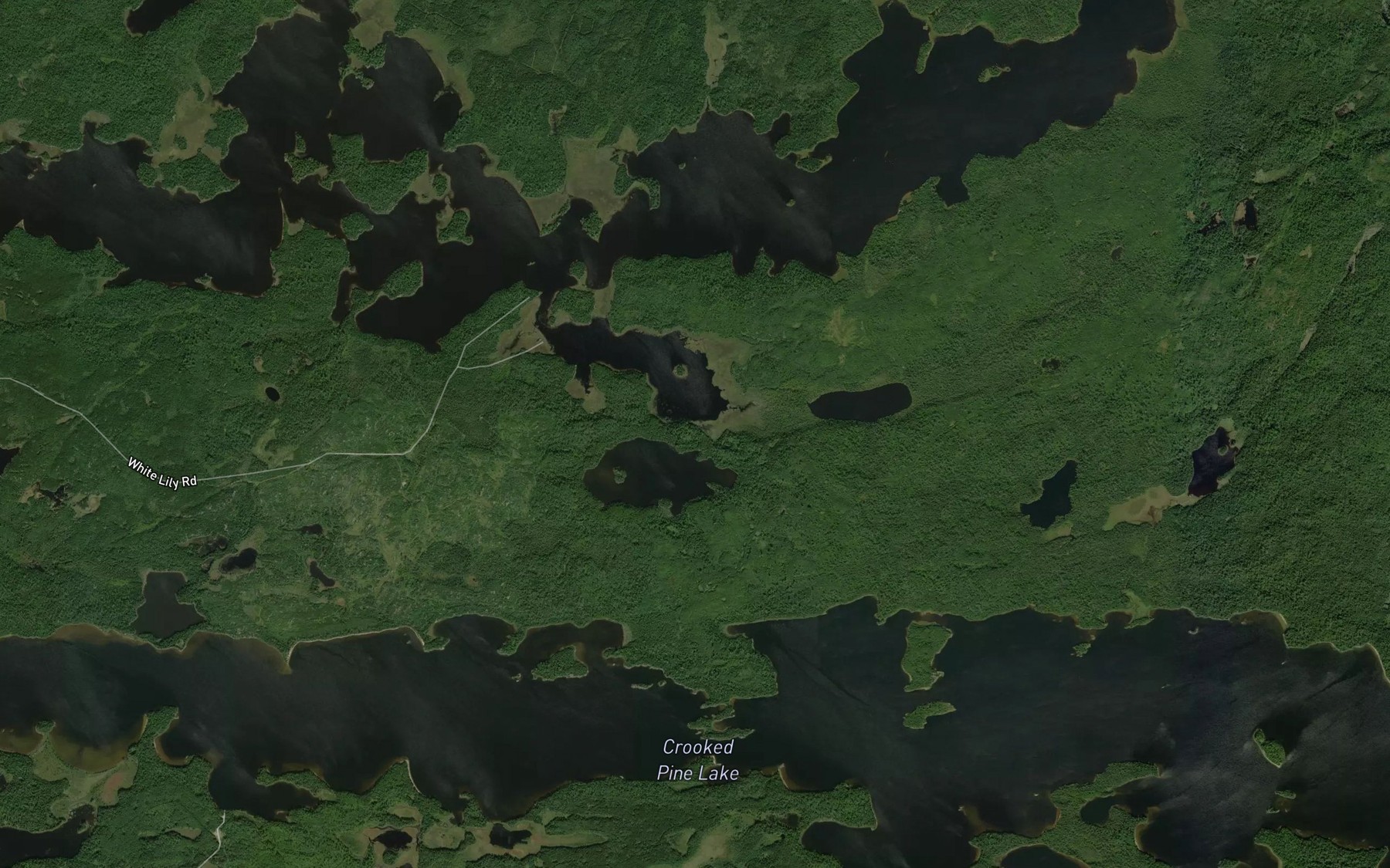 Satellite map of the Jackfish Narrows