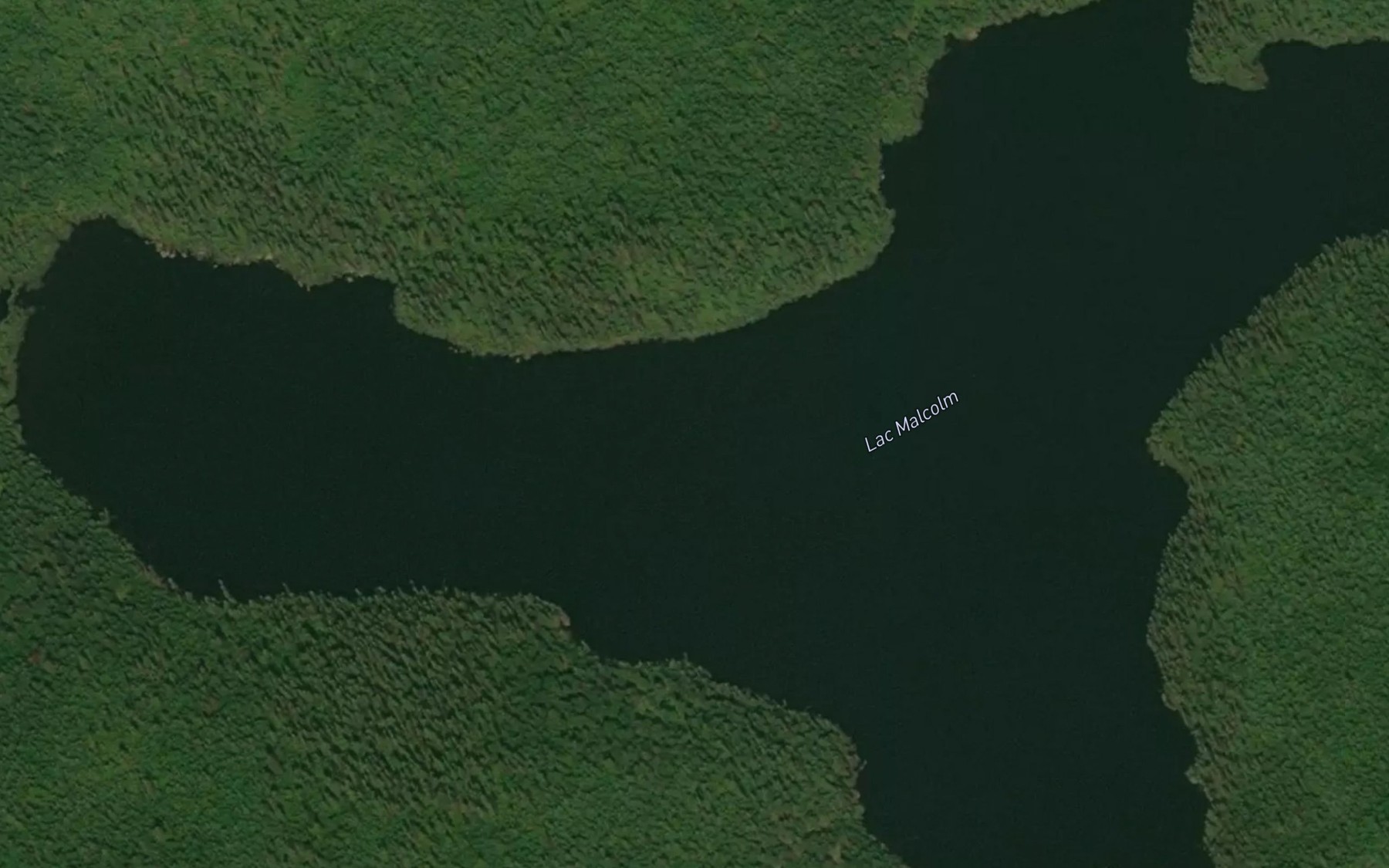 Satellite map of the Lac Malcolm