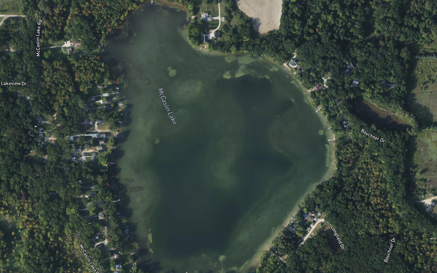 Satellite map of the McCaslin Lake