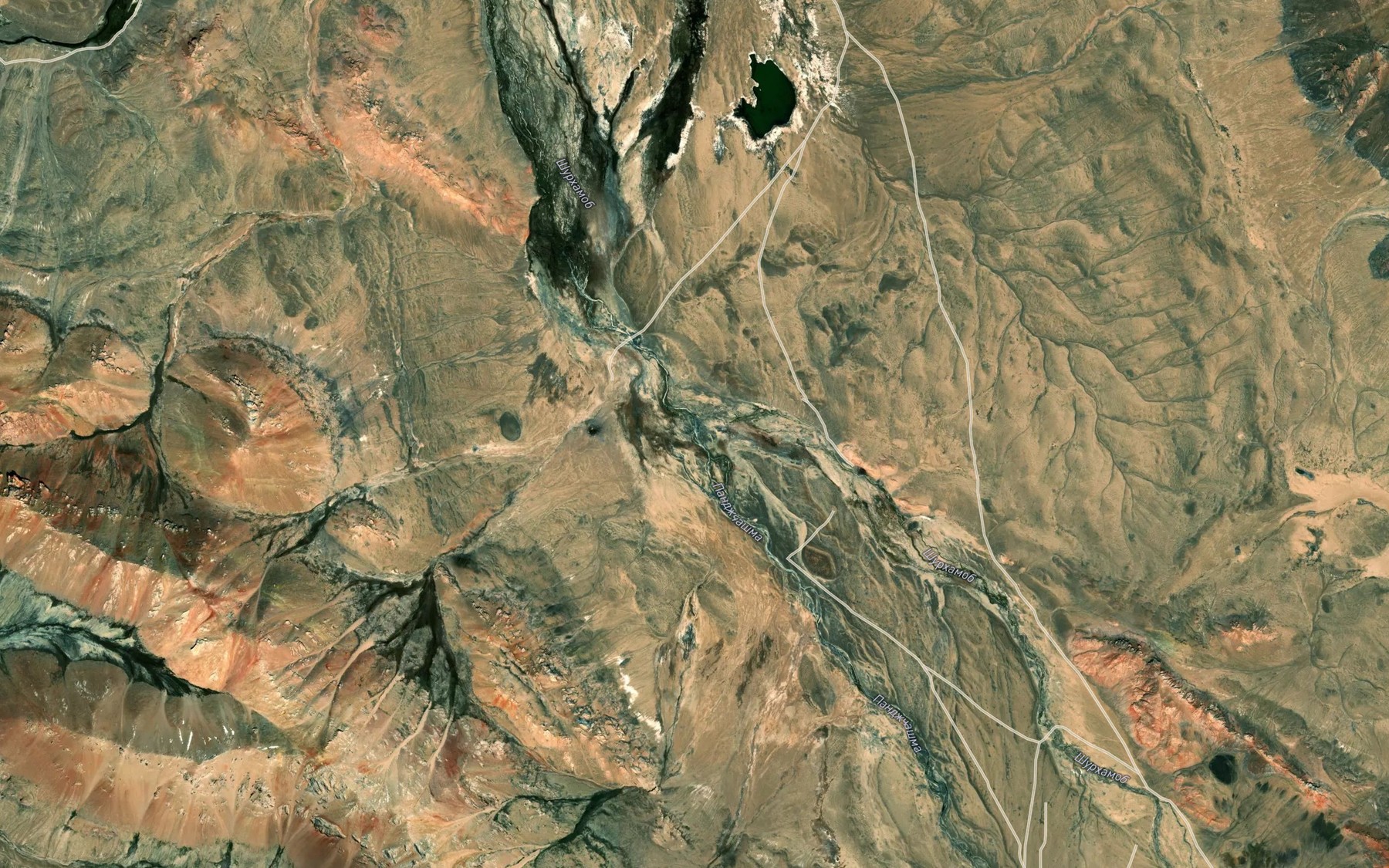 Satellite map of the Besh-Bulak