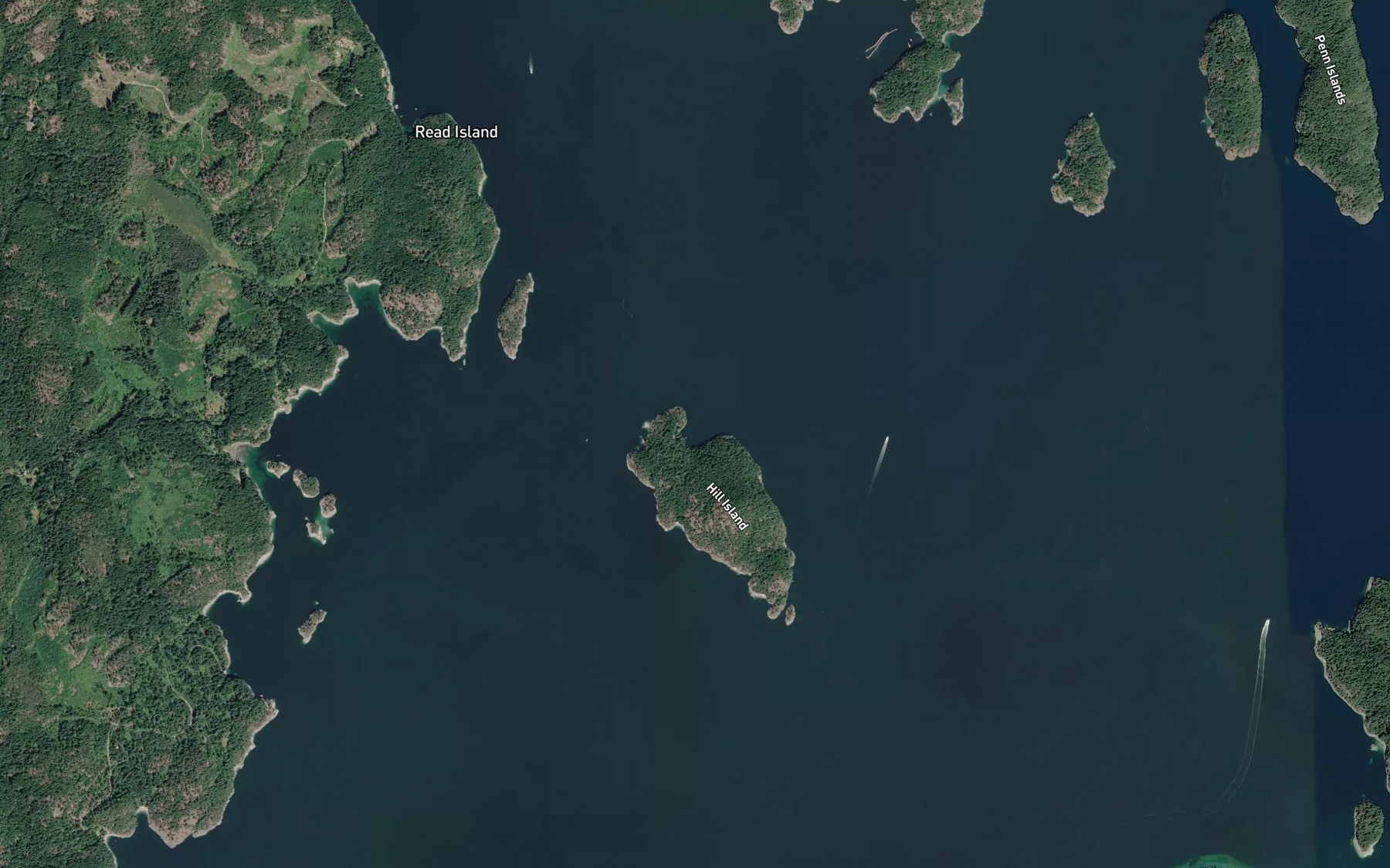 Satellite map of the Totem Bay