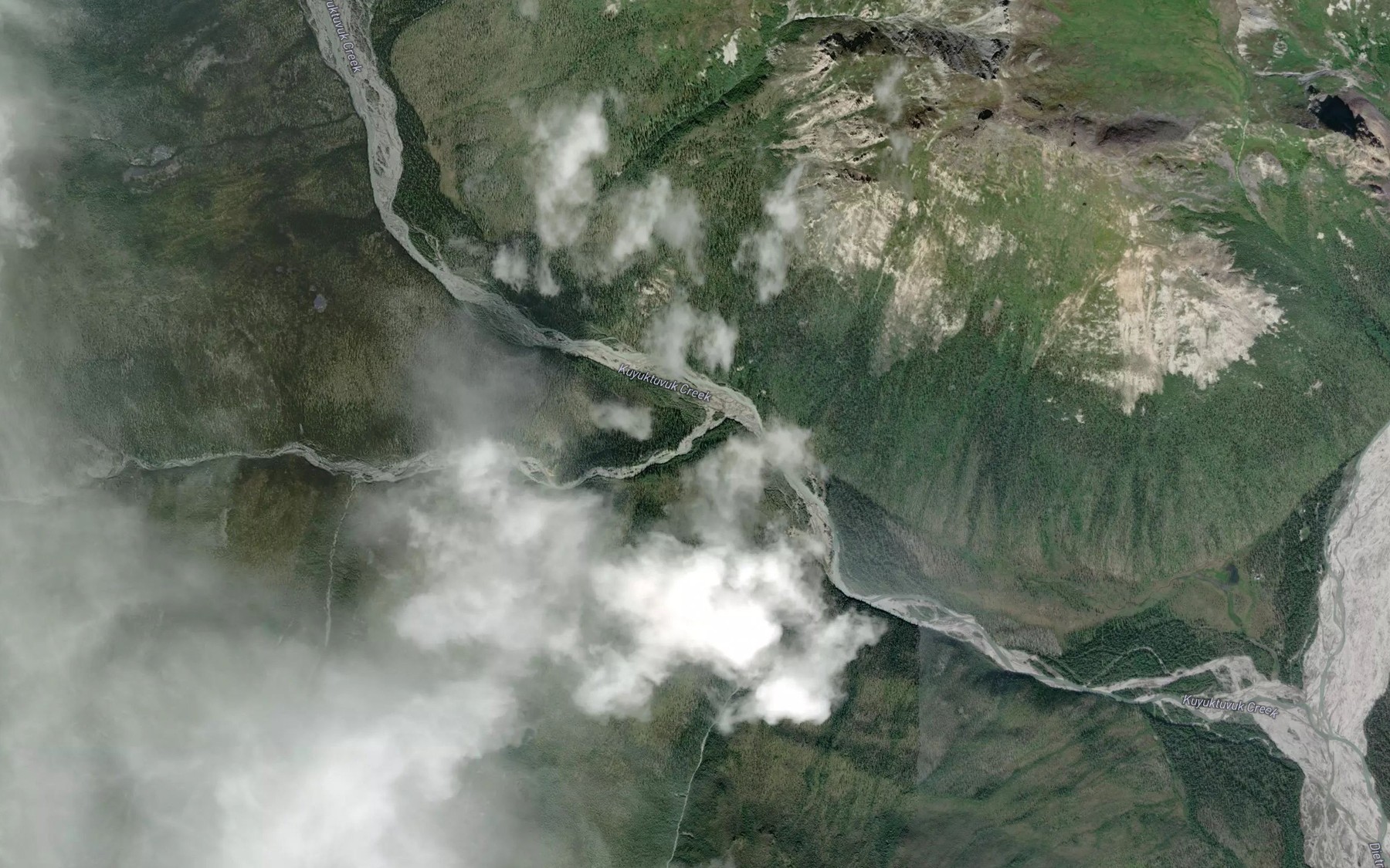 Satellite map of the Trembley Creek
