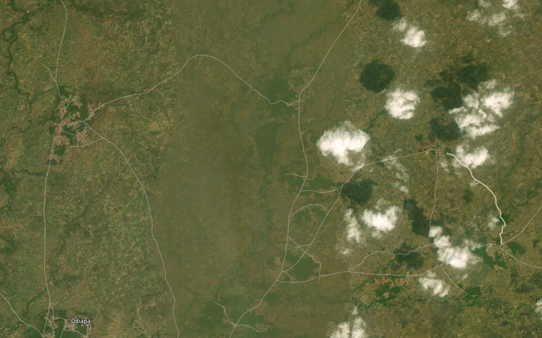 Satellite map of the River Ogwa