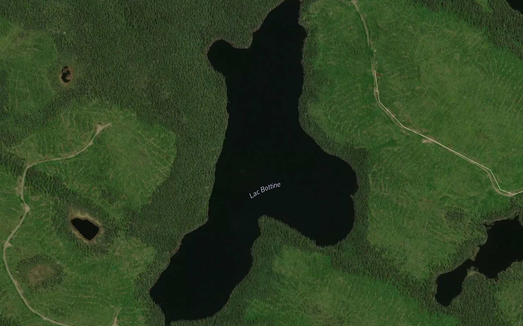 Satellite map of the Lac Bottine