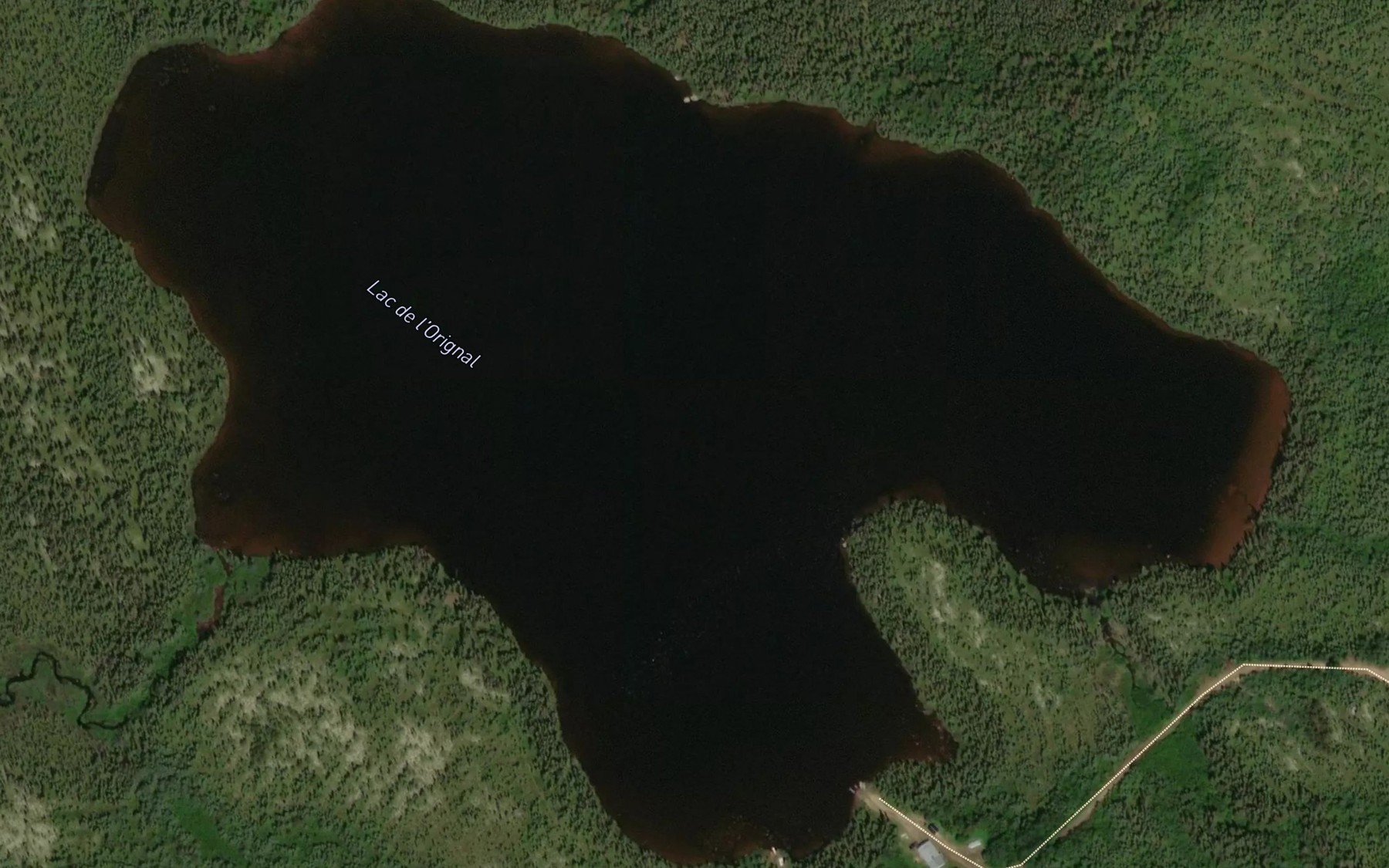 Satellite map of the Lac de l'Orignal