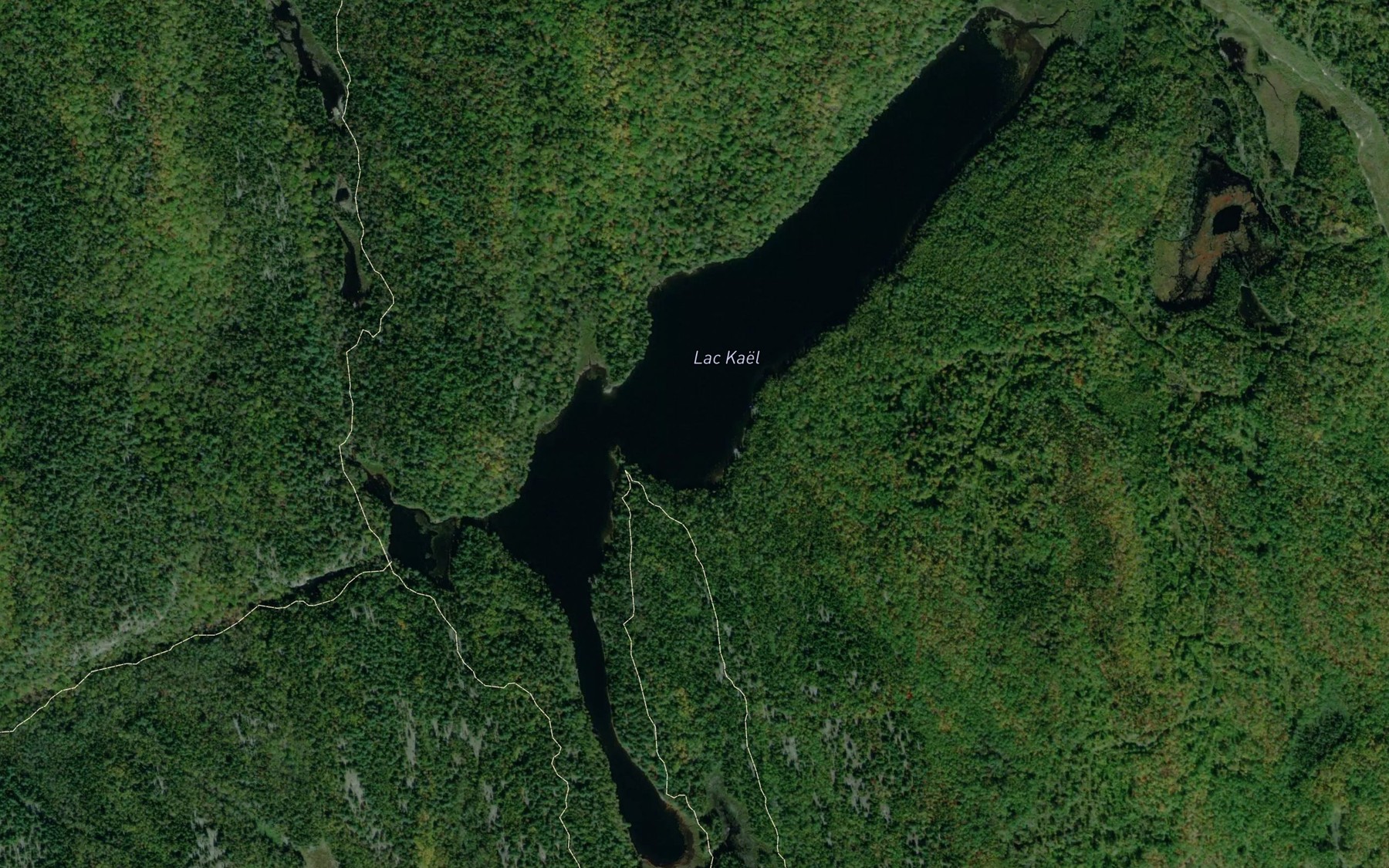 Satellite map of the Lac Kael
