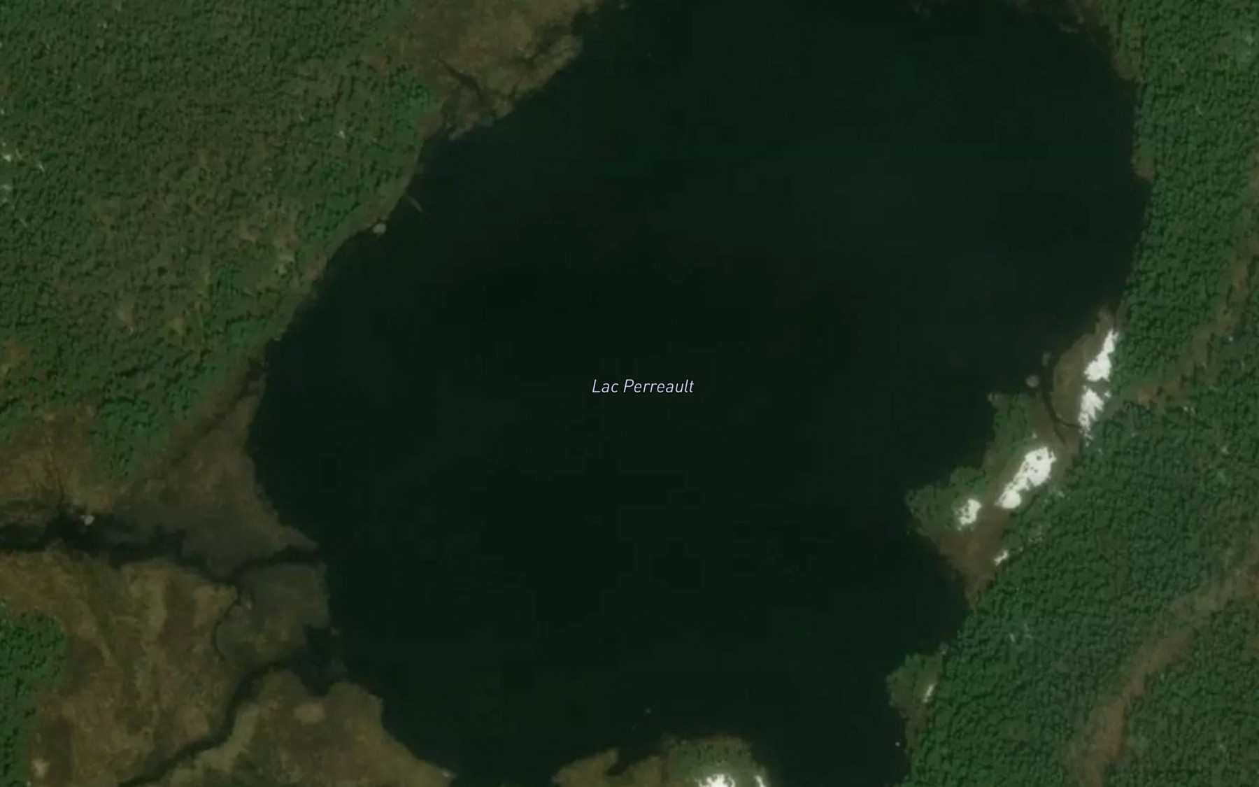 Satellite map of the Lac Perreault