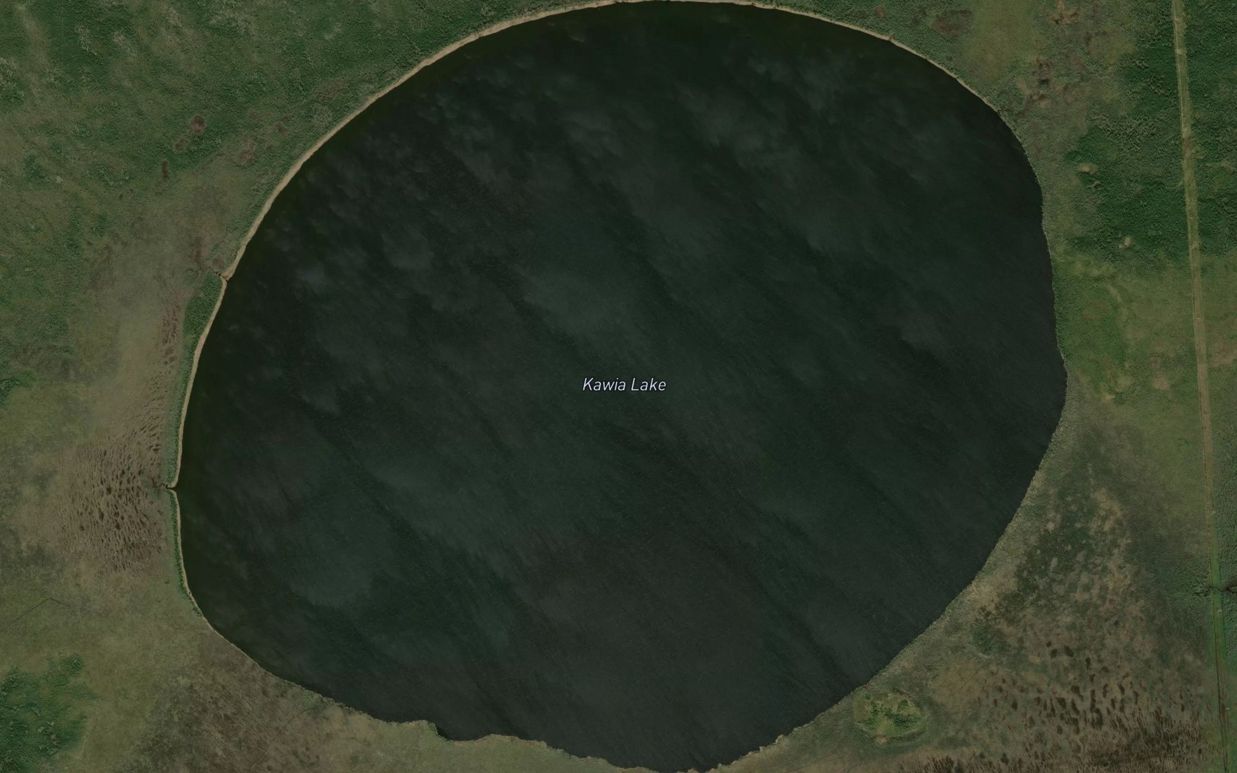 Satellite map of the Kawia Lake
