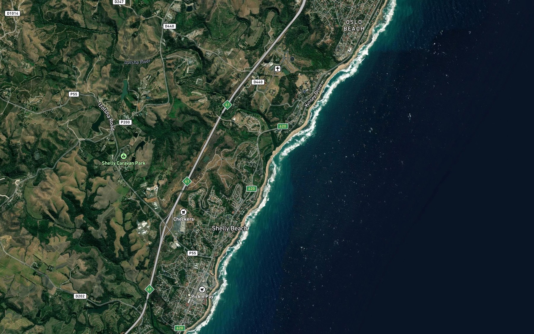 Satellite map of the Zotsha