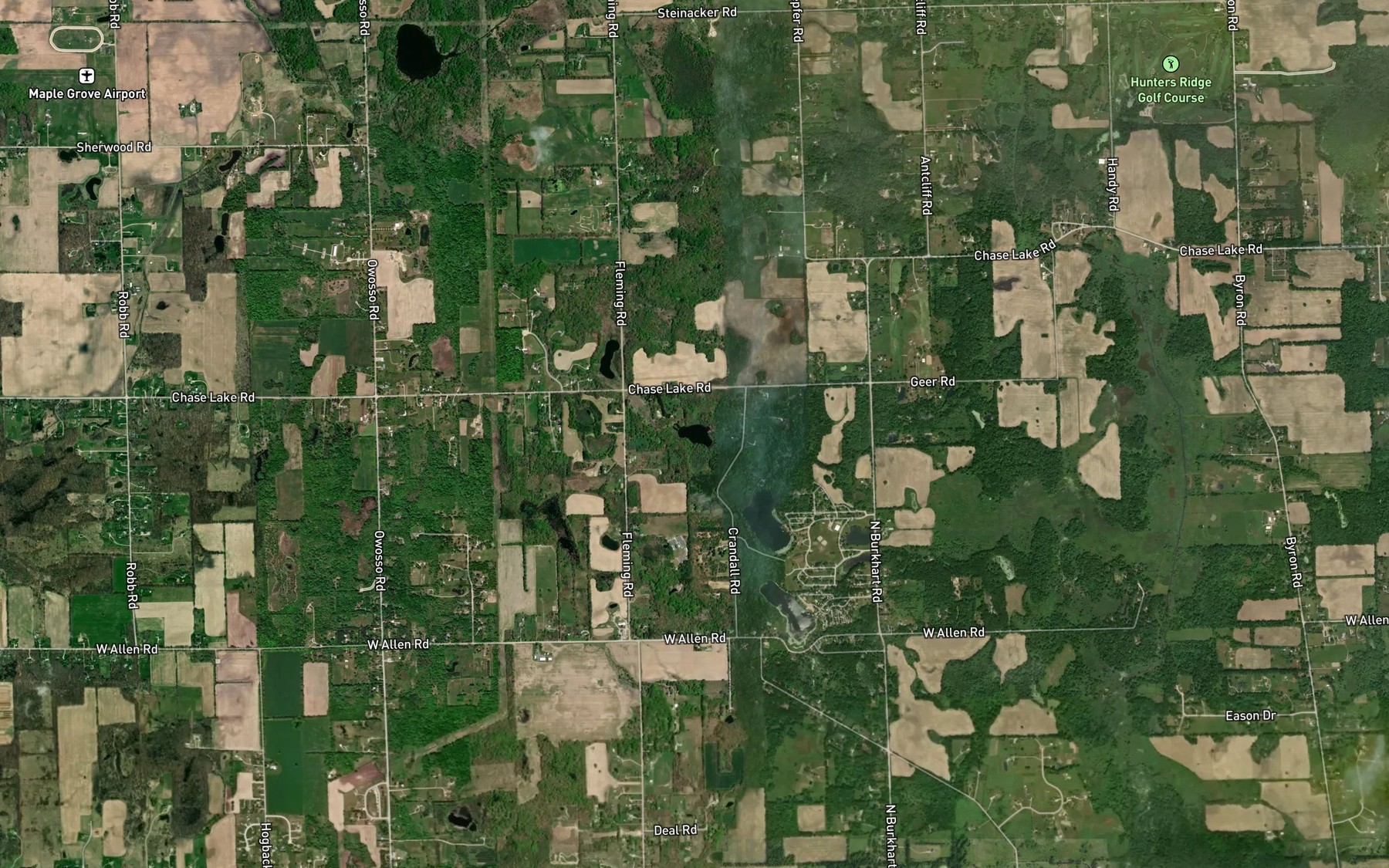Satellite map of the Mud Lake