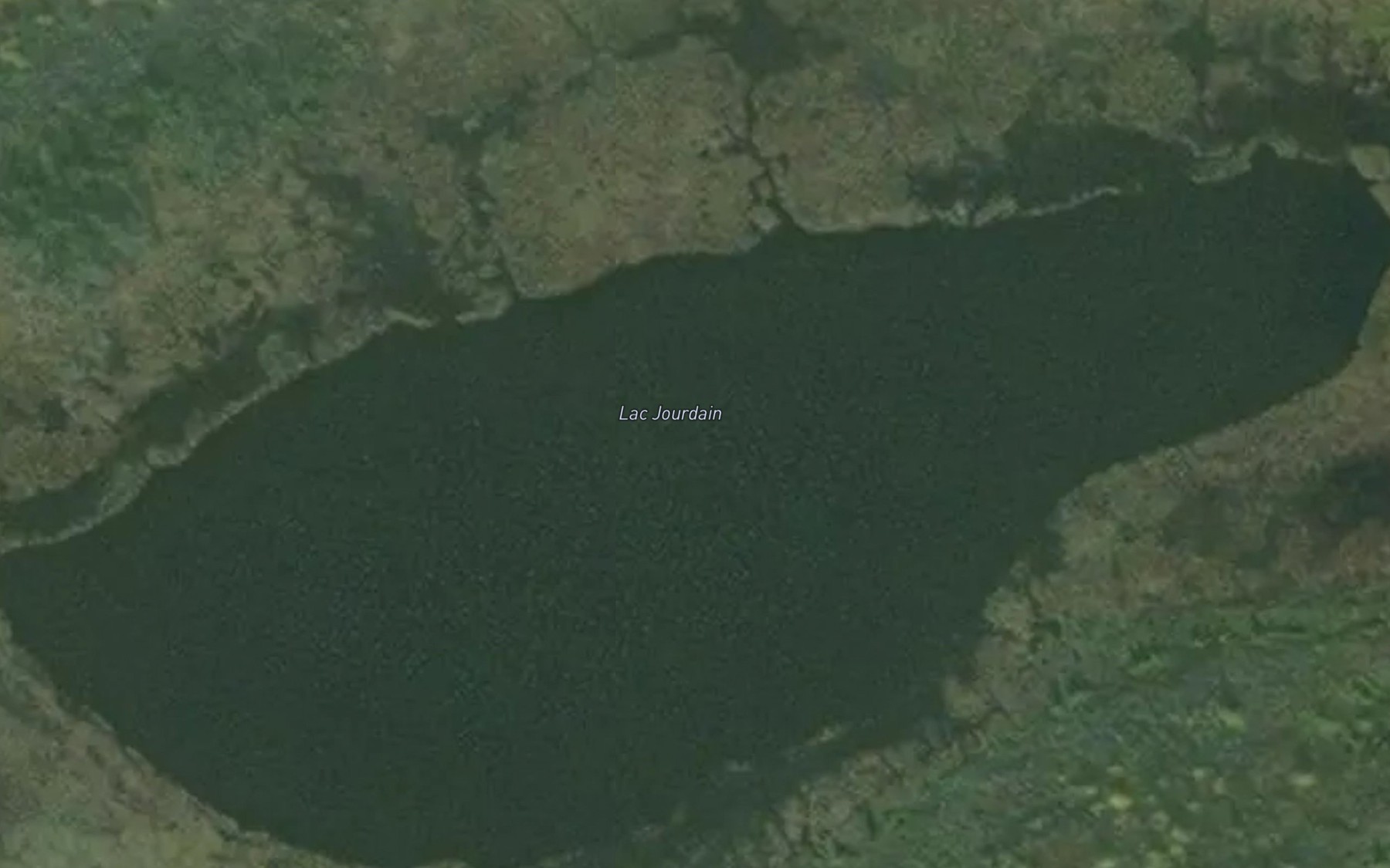 Satellite map of the Lac Jourdain