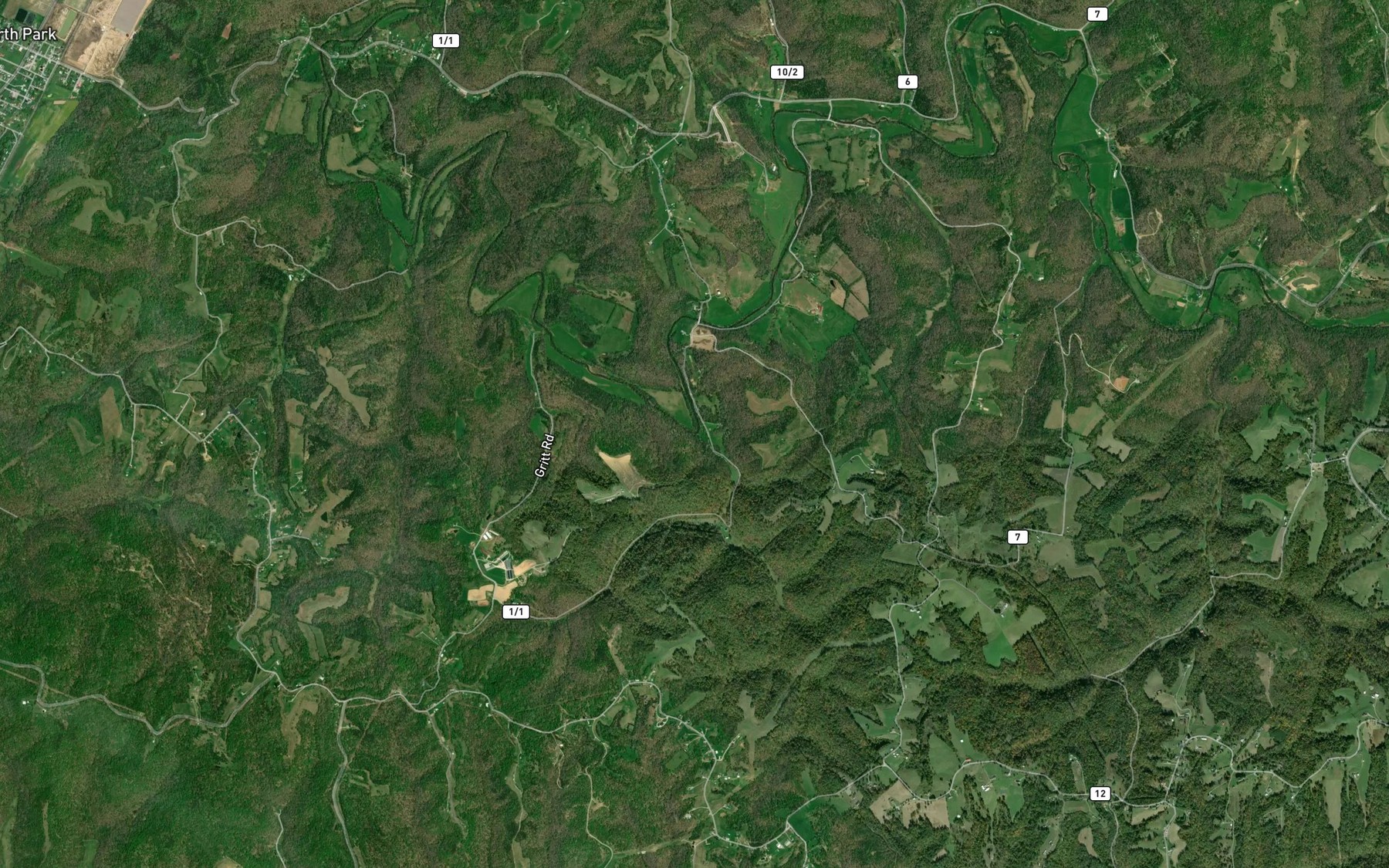 Satellite map of the Isaacs Branch