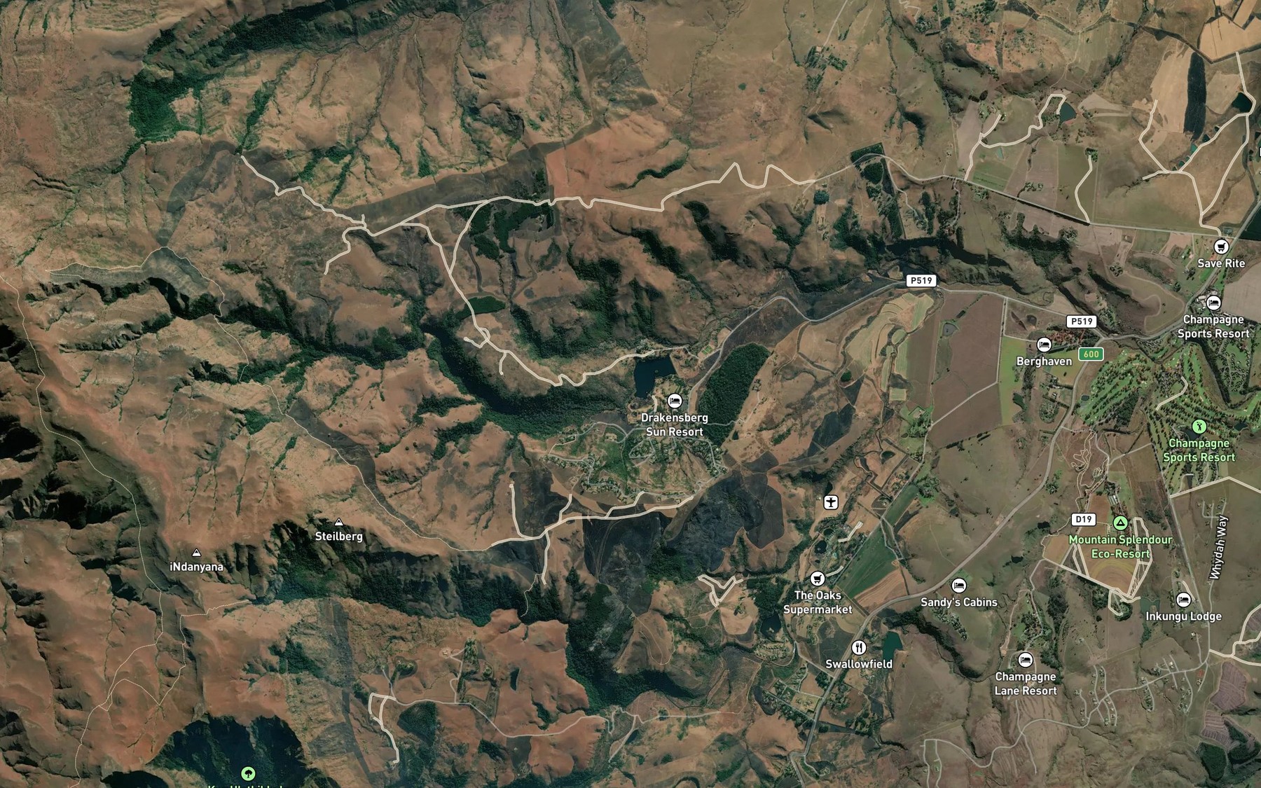 Satellite map of the Nkwankwa