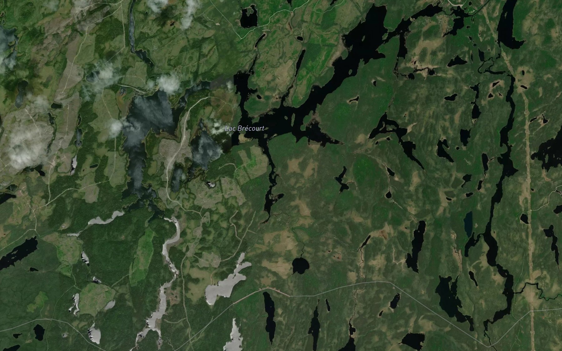 Satellite map of the Lac Brecourt