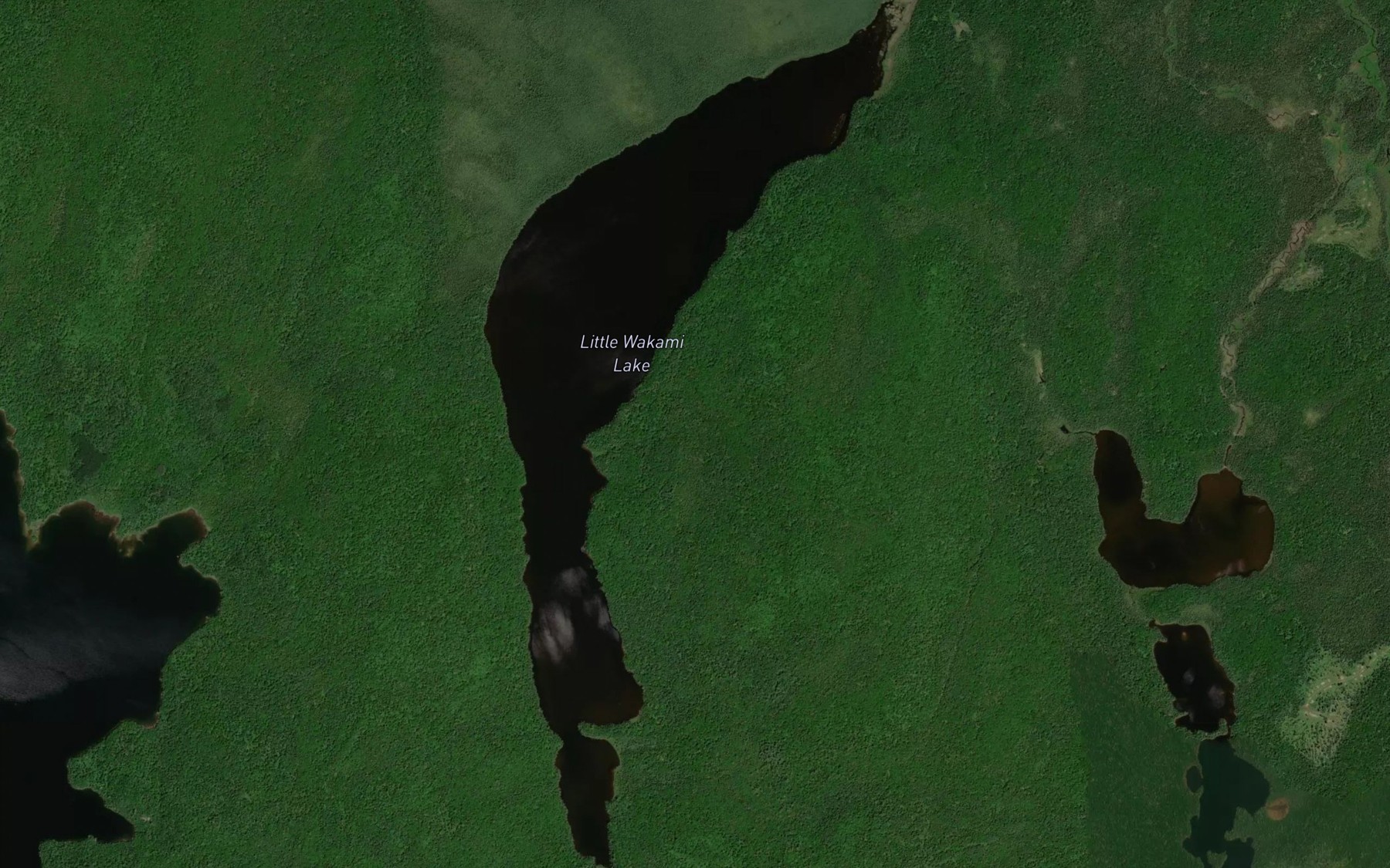 Satellite map of the Little Wakami Lake