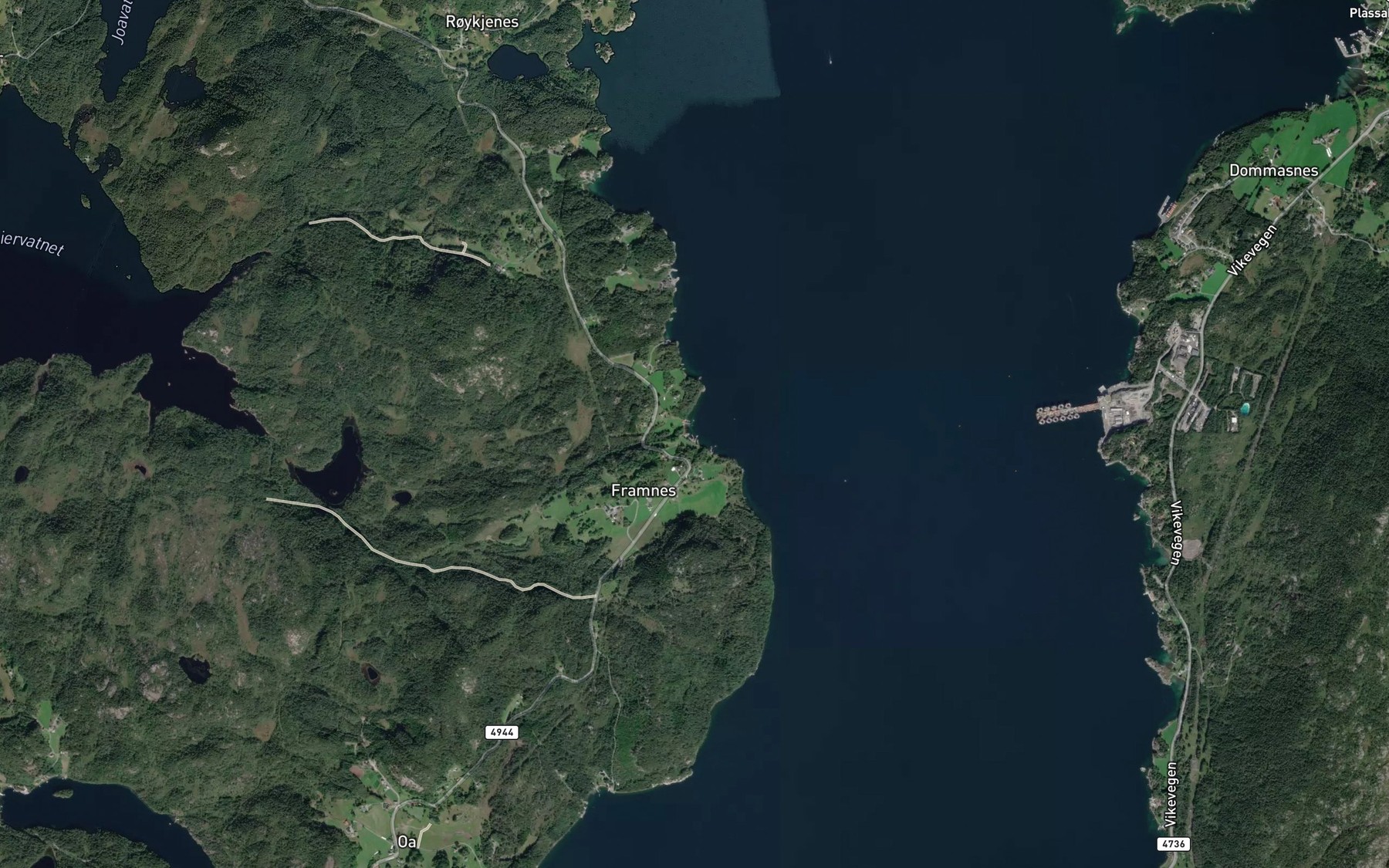 Satellite map of the Framnesvika
