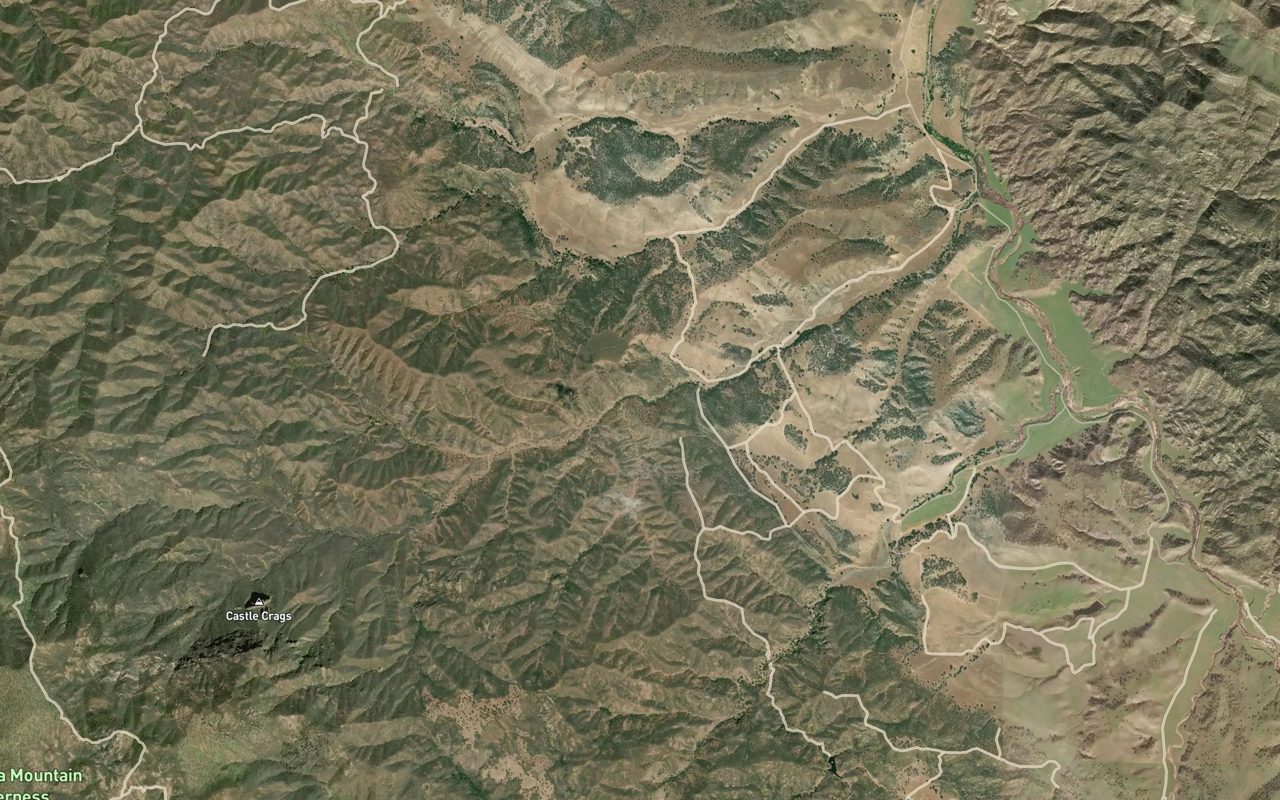 Satellite map of the Beartrap Spring