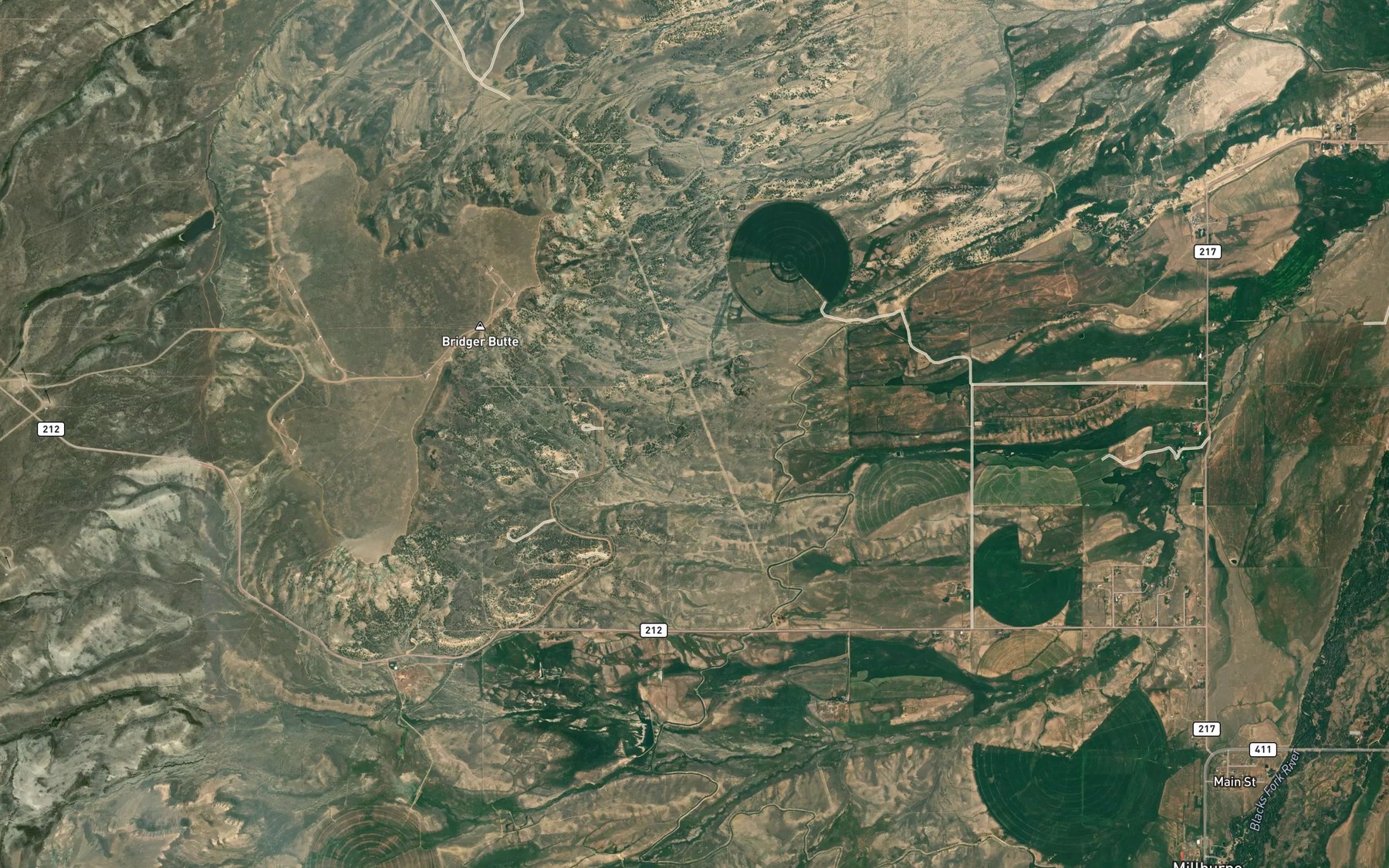 Satellite map of the Pine Grove Canal