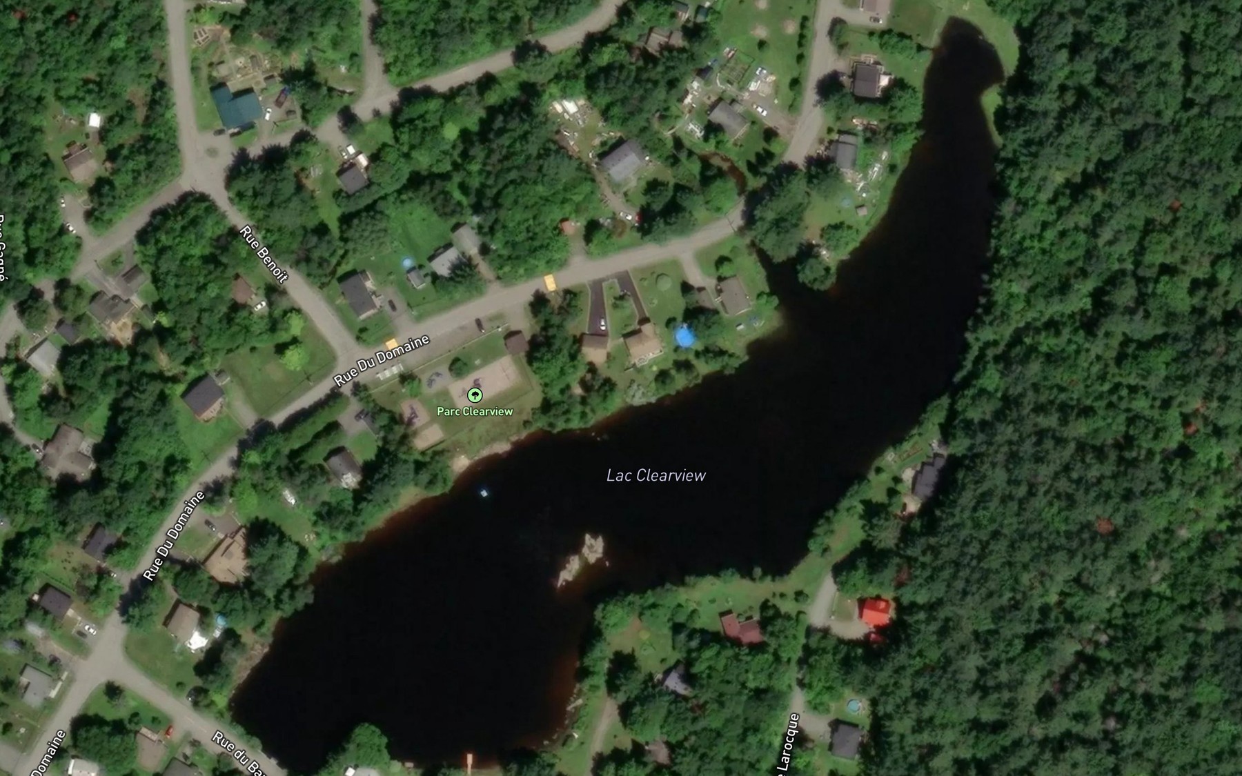 Satellite map of the Lac Clearview