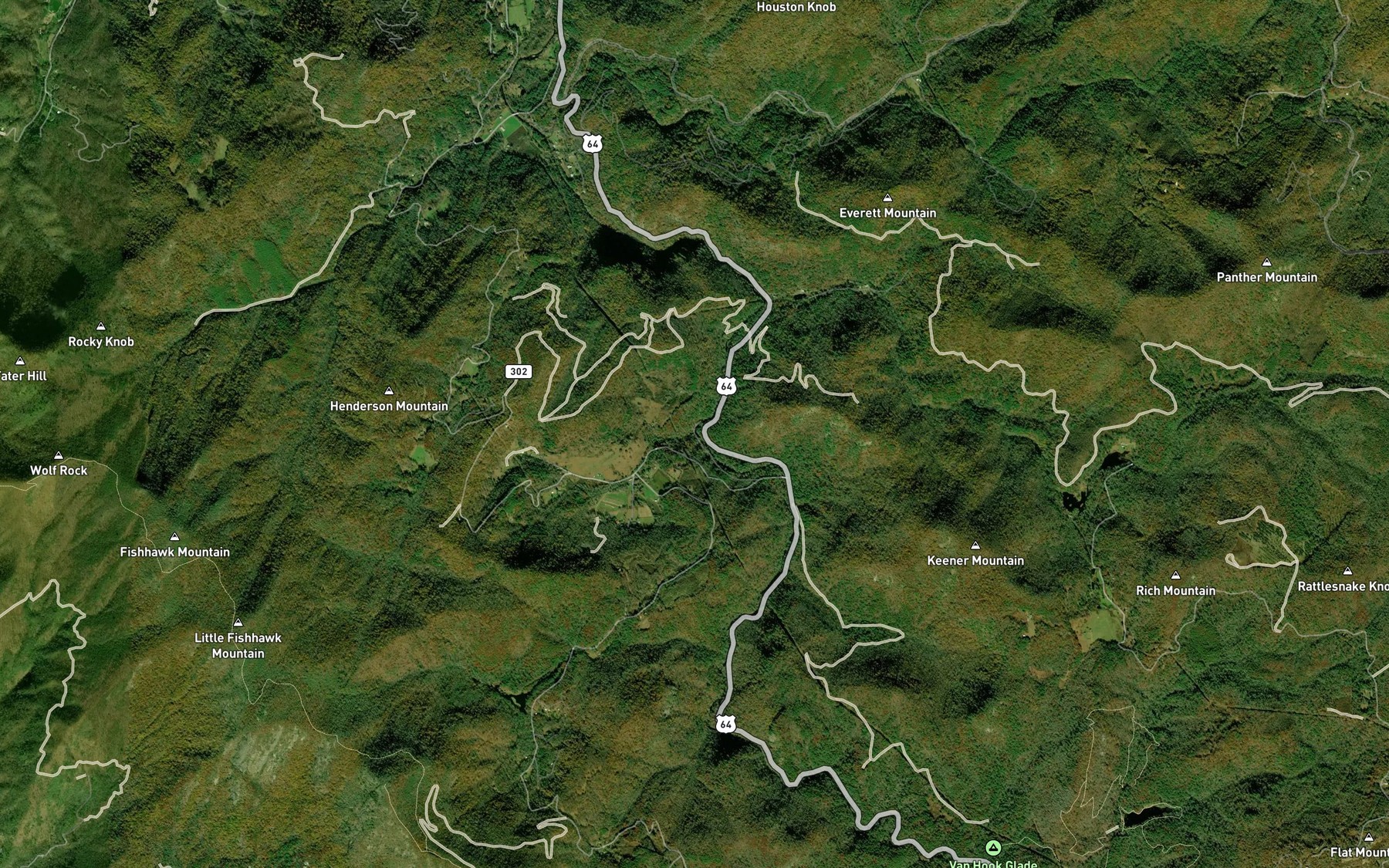 Satellite map of the Gold Mine Branch