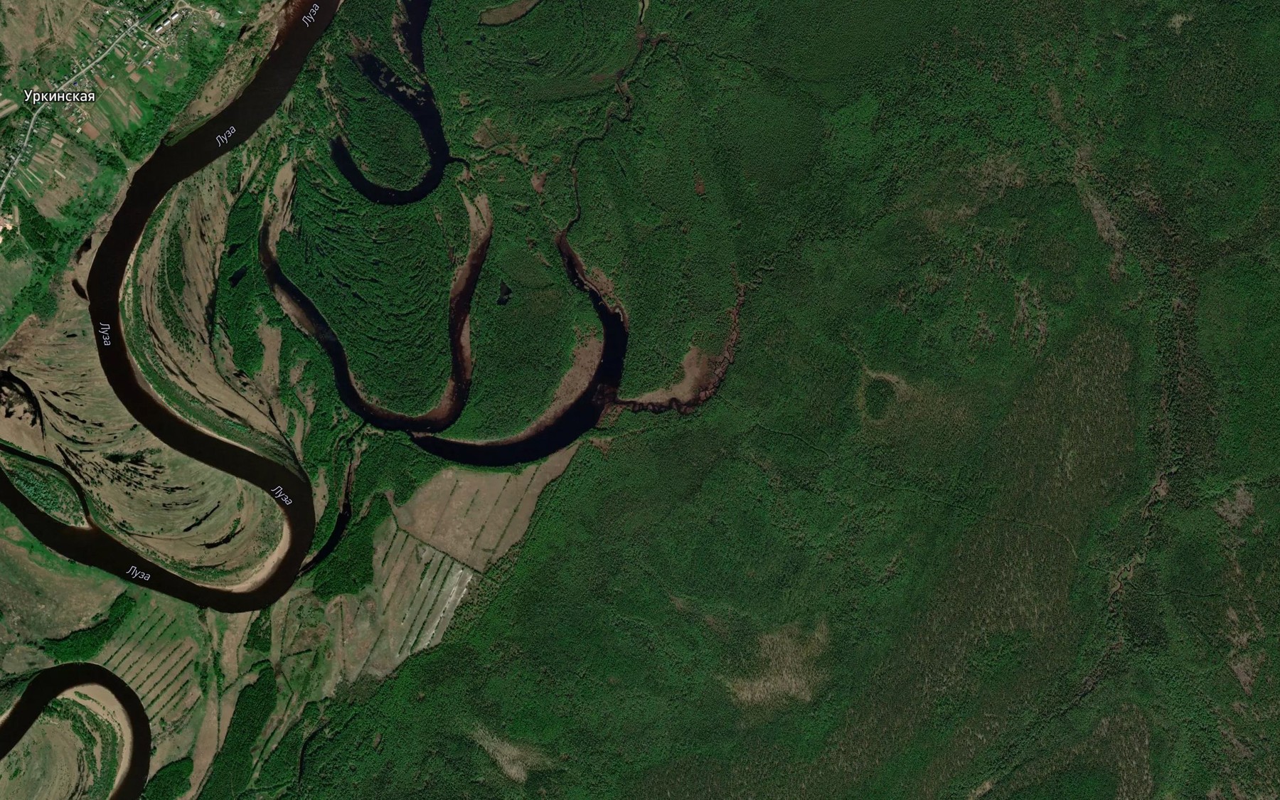Satellite map of the Semongosh