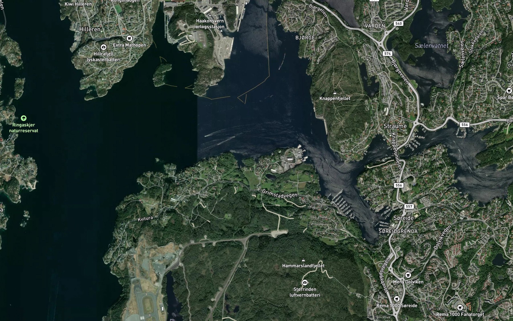 Satellite map of the Indrevika